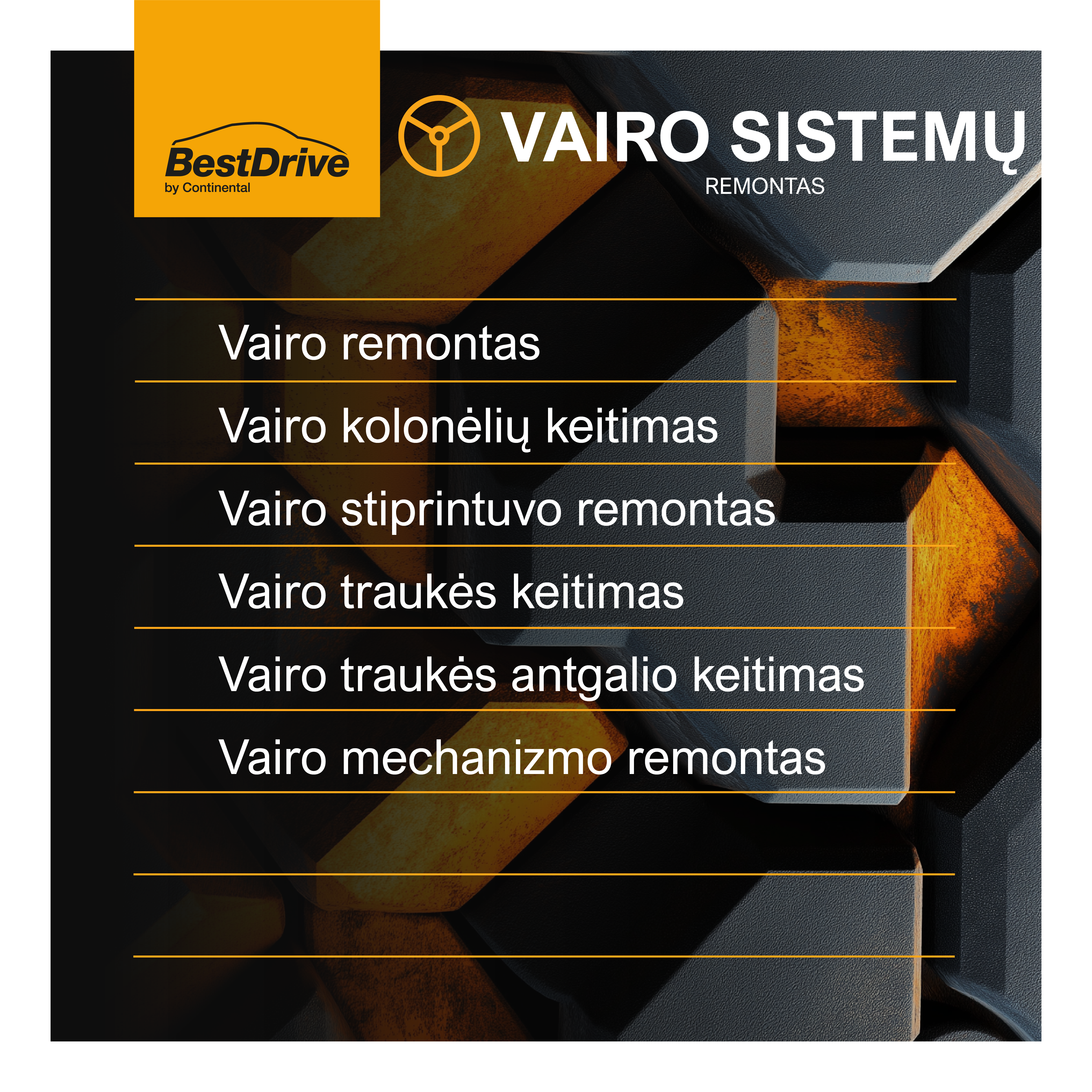 Vairo sistemos remontas