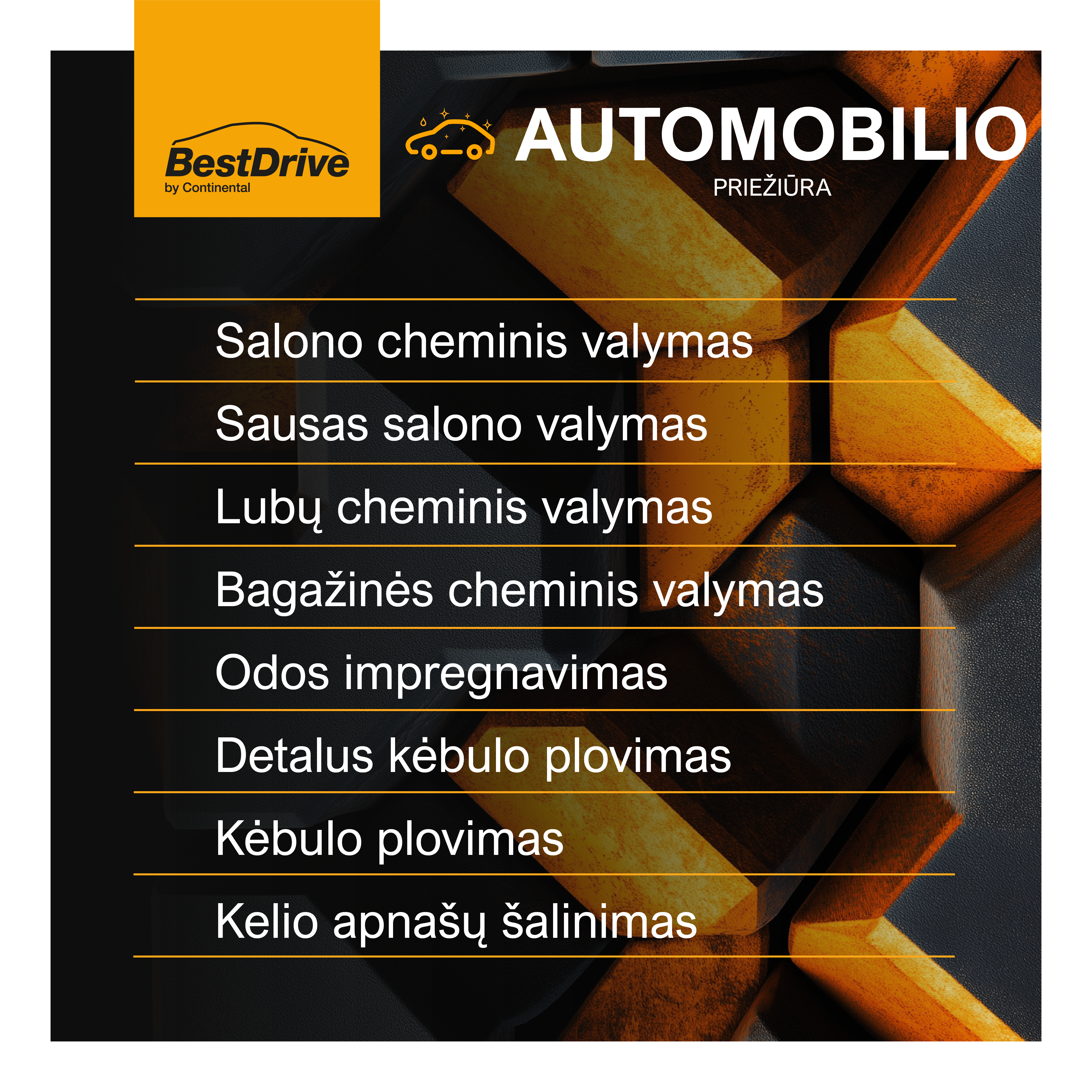 Automobilio valymas, plovimas