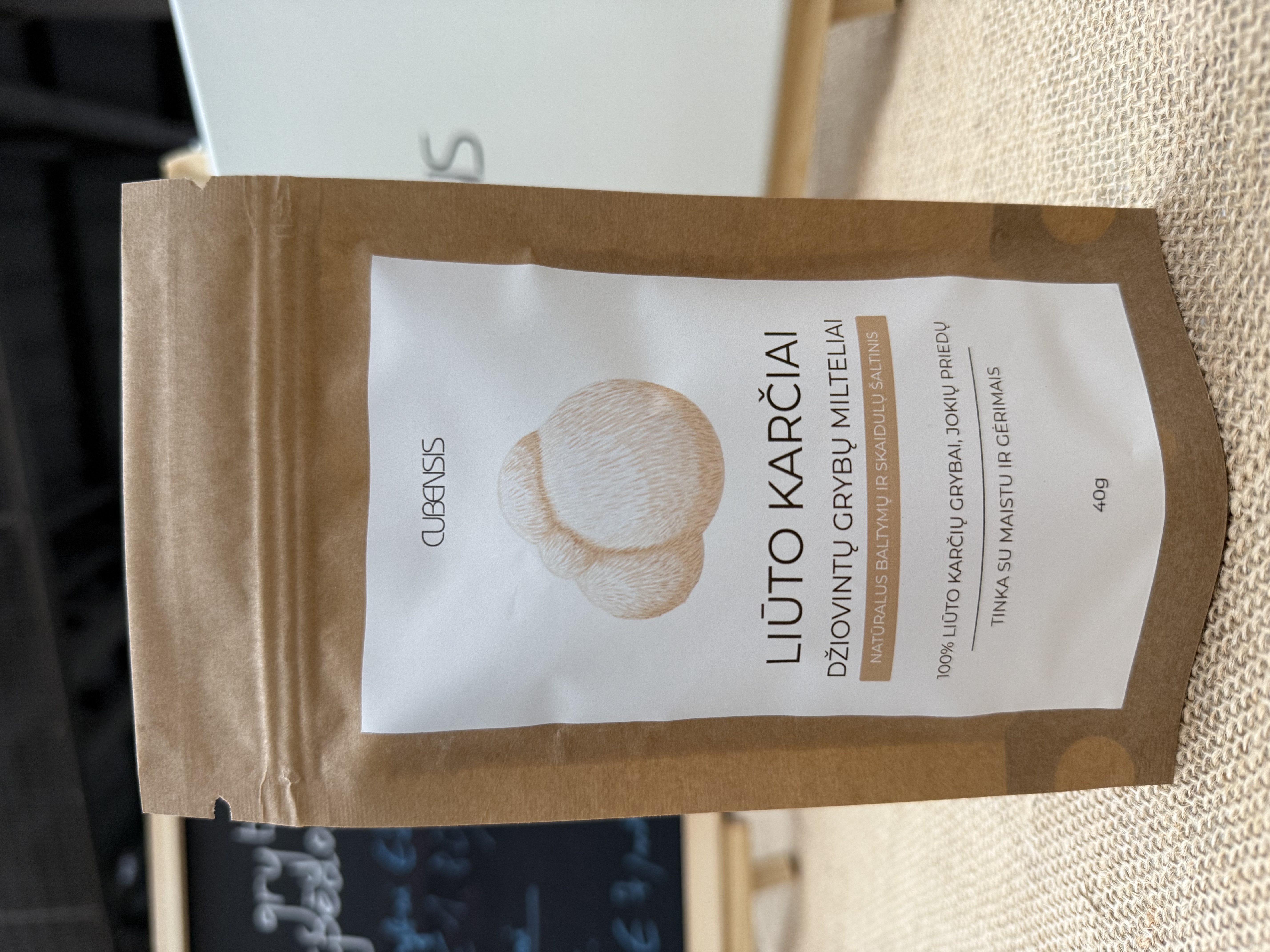 Džiovintų Liūto Karčių (Lion’s Mane) grybų milteliai 