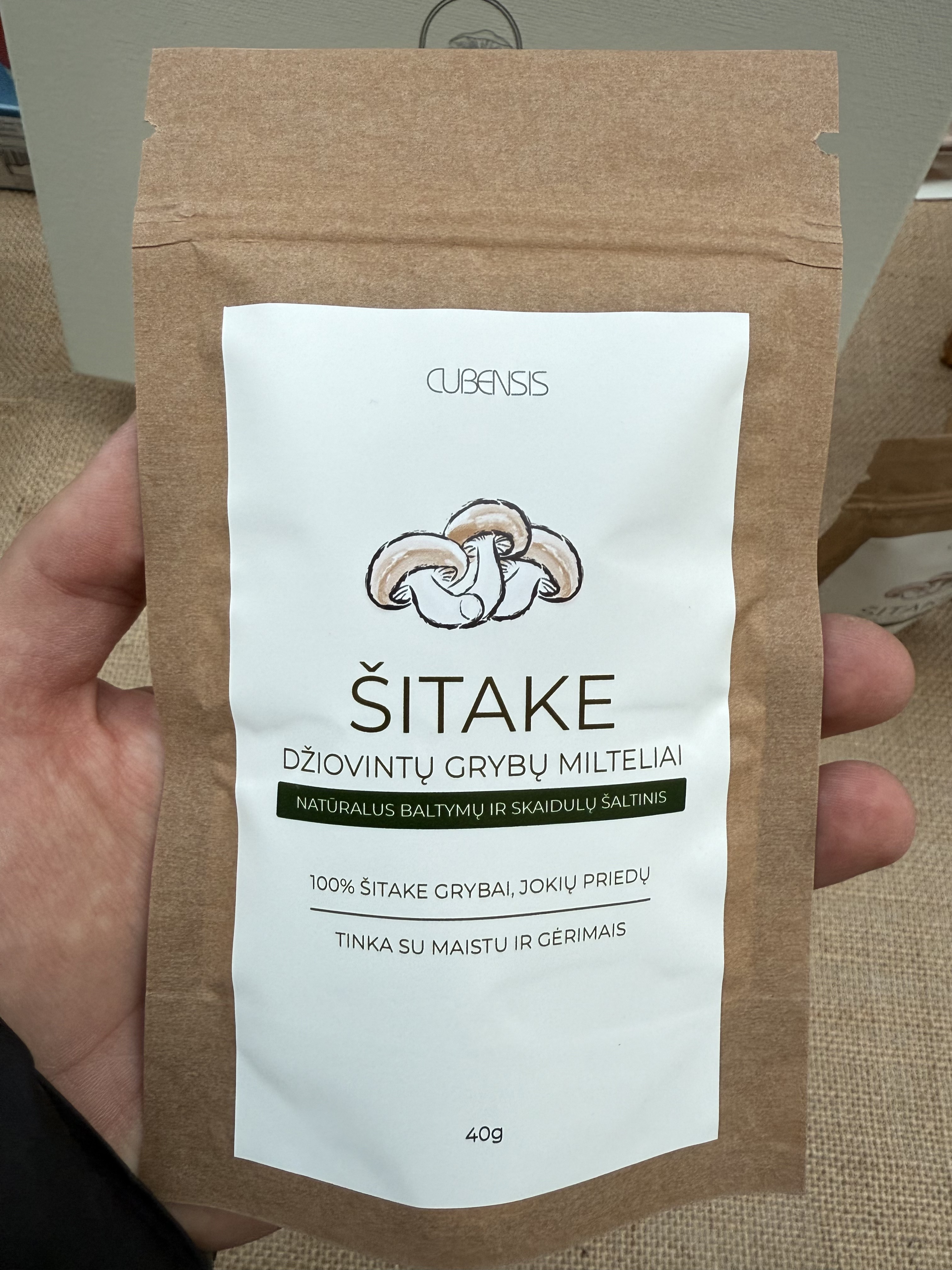 Džiovintų Šitake grybų milteliai