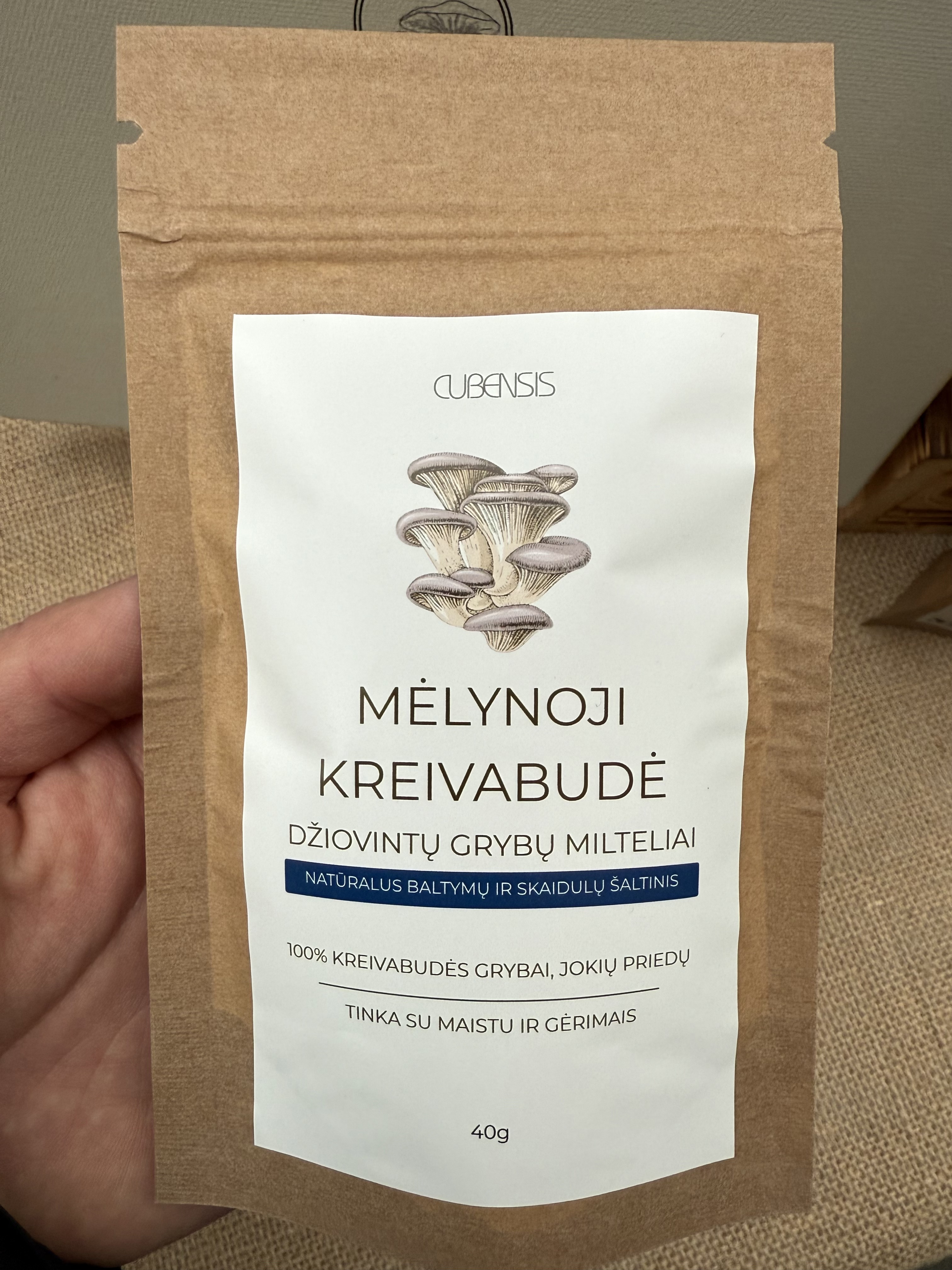 Džiovintų Mėlynųjų kreivabudžių milteliai