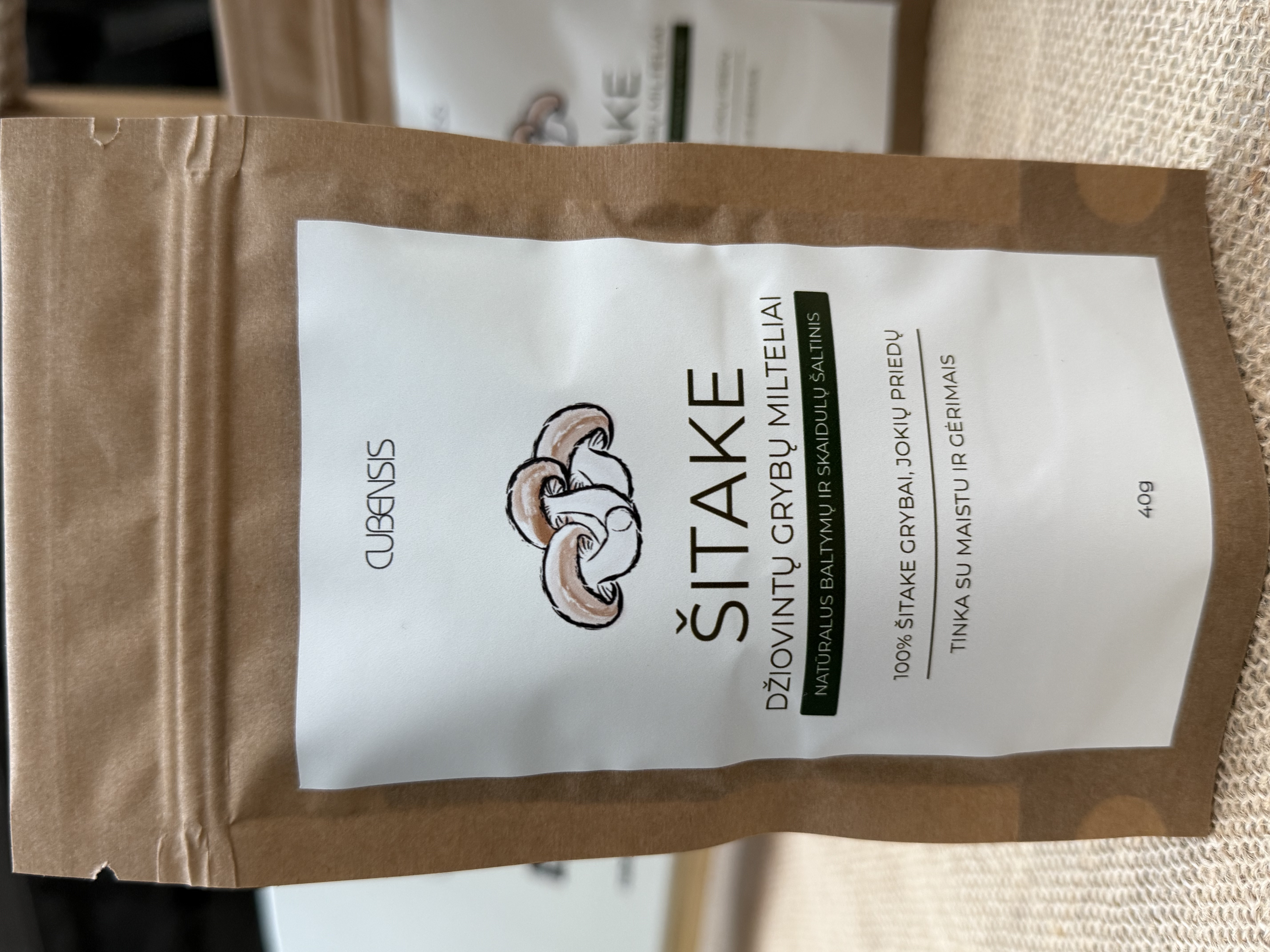 Džiovintų Šitake grybų milteliai