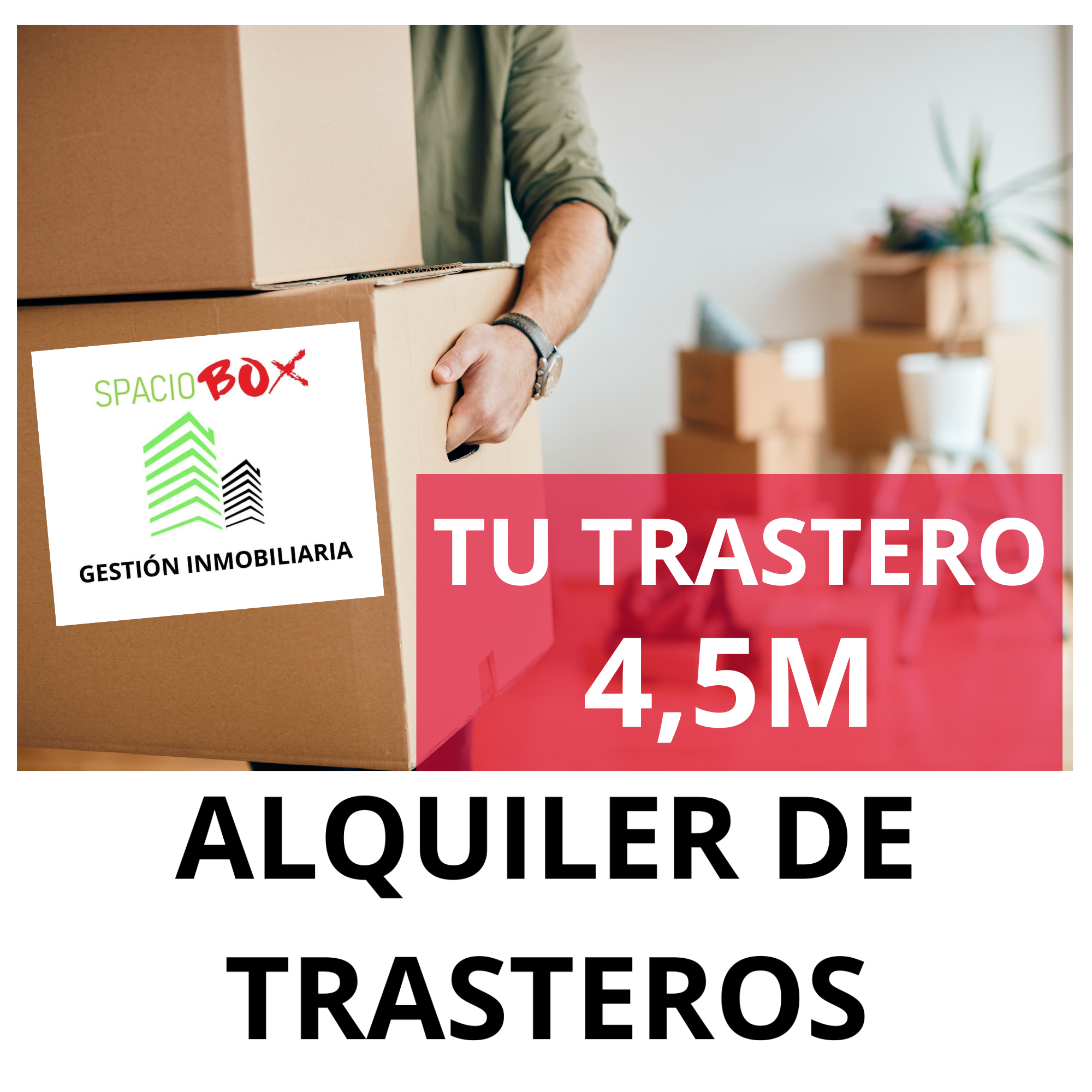 Alquiler de trastero 4,5 metros cuadrados IVA incluido 