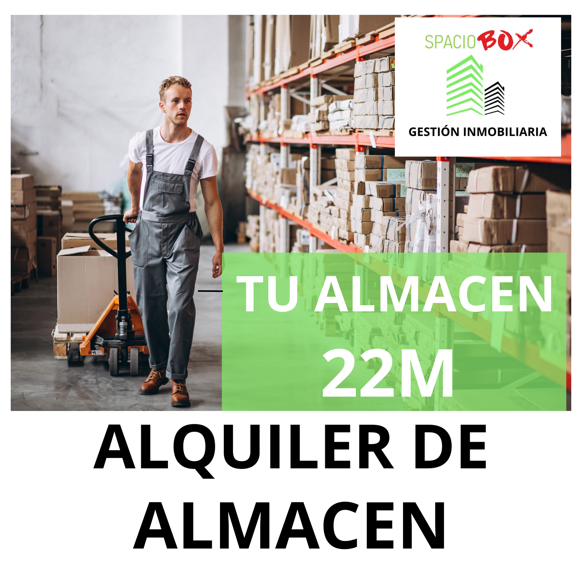 Alquiler de almacén 22 metros cuadrados IVA incluido 