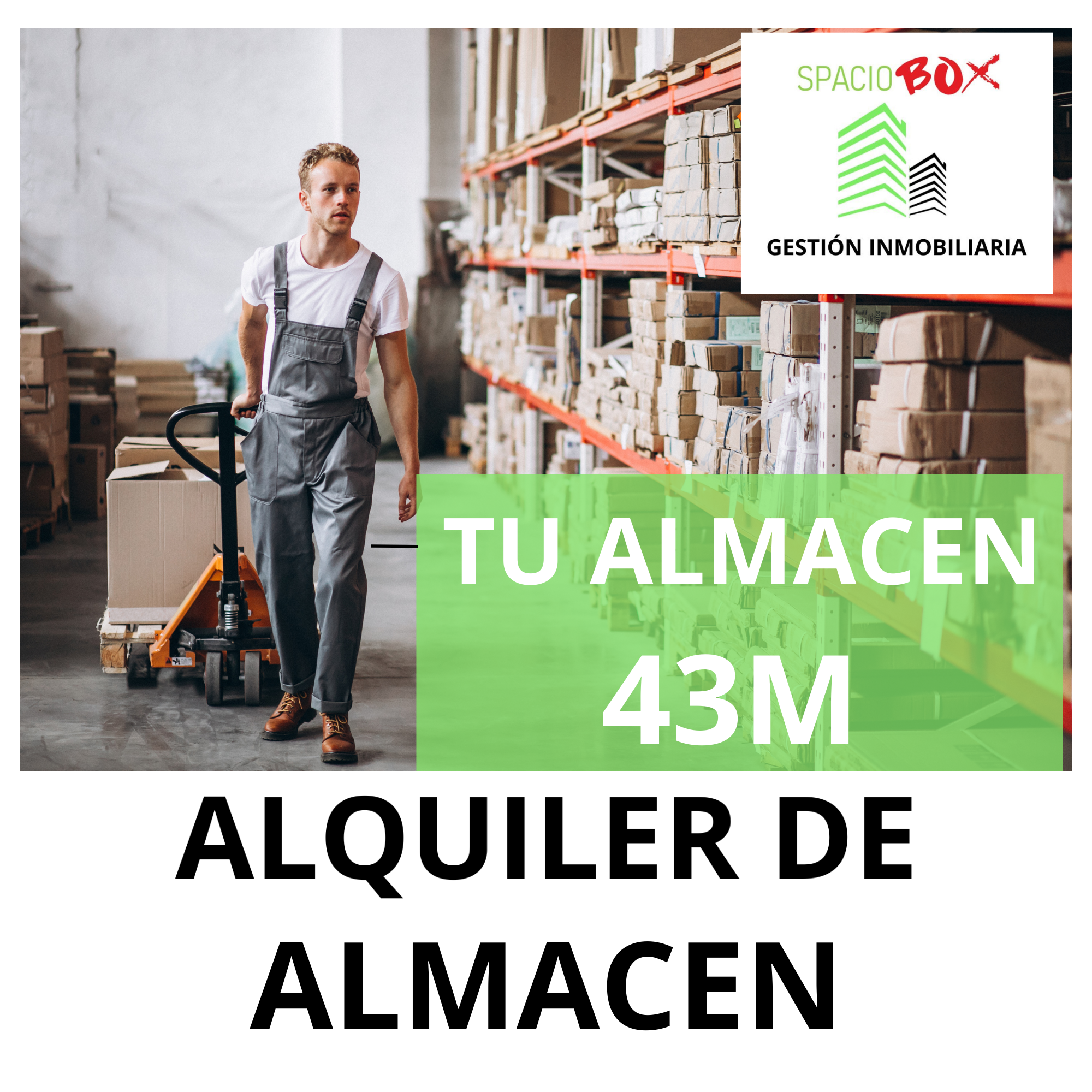 Alquiler de Almacen de 43 metros cuadrados IVA incluido 