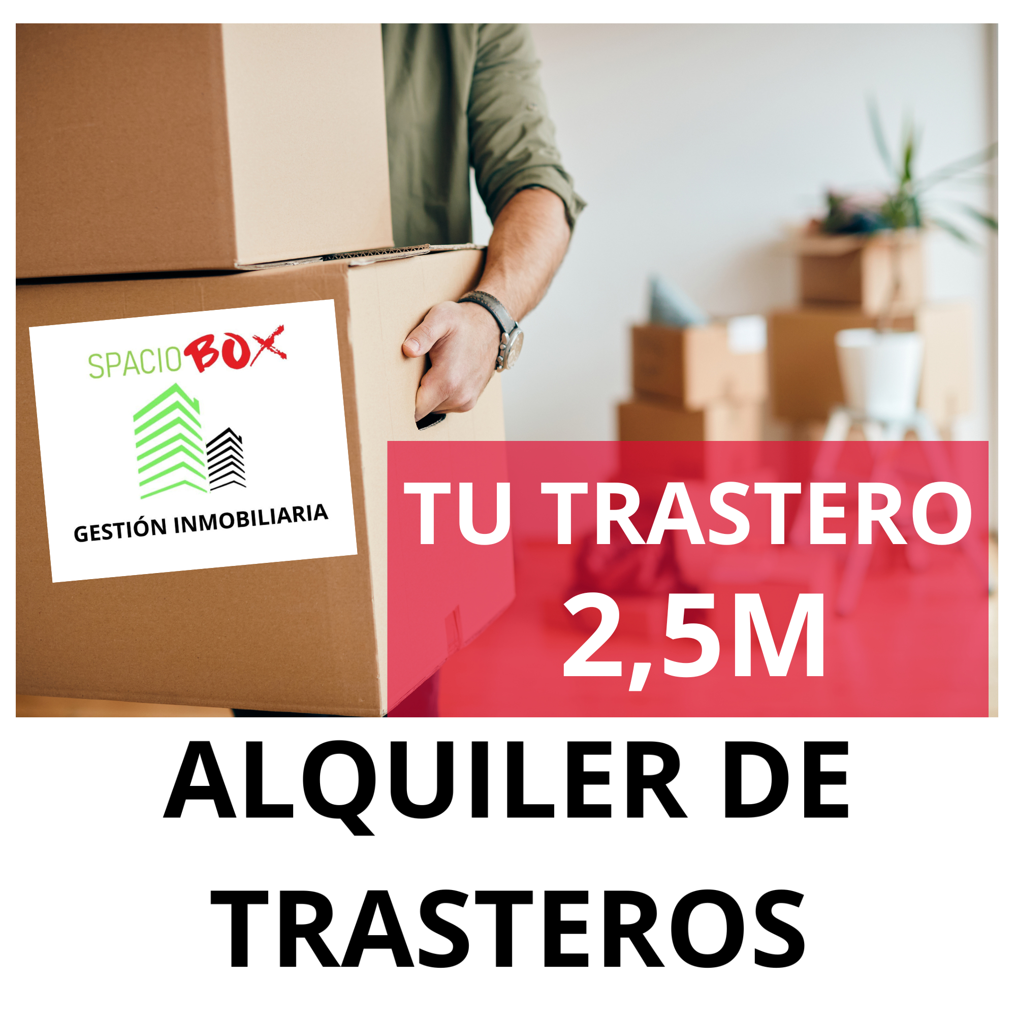 Alquiler de trastero 2,5 metros cuadrados IVA incluido 