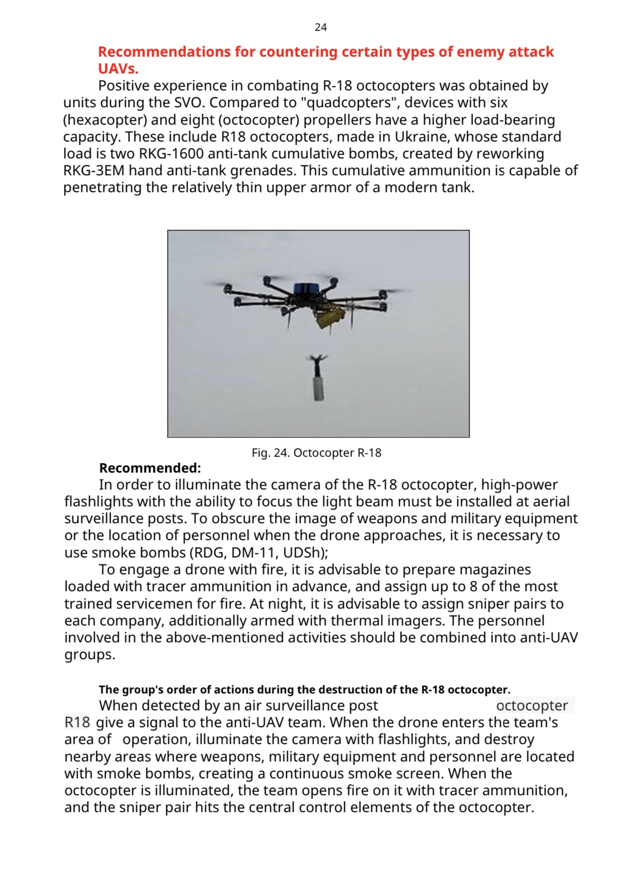Protection & Counteraction to enemy UAV's - Russia 2023