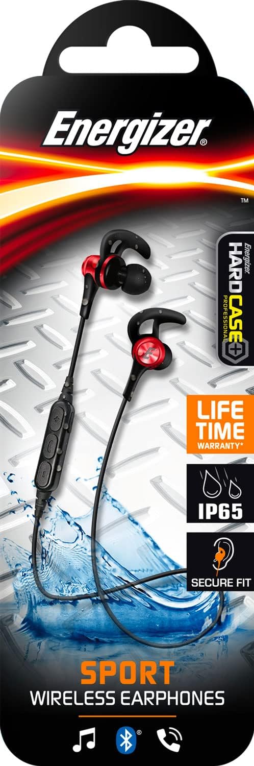 Energizer Earphones Bluetooth Sport Red HIBT25BR, Small