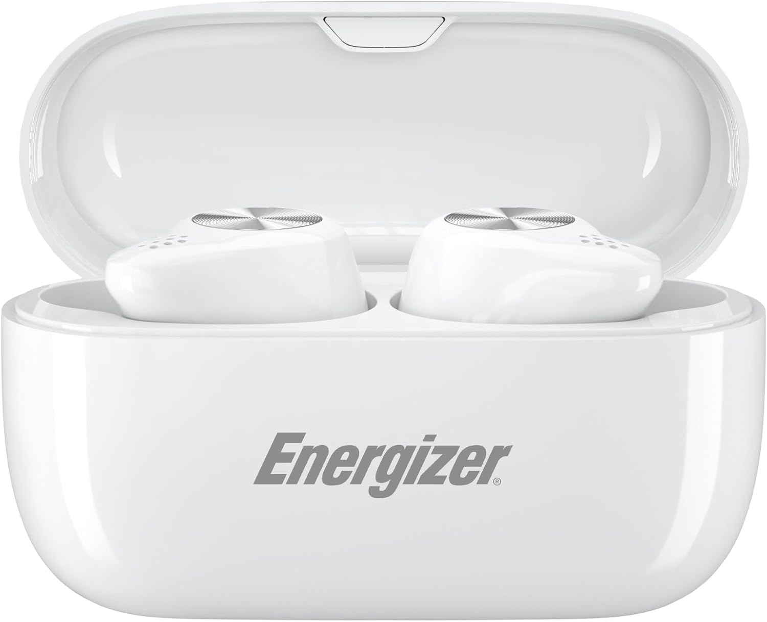 Energizer TWS Bluetooth 5.2 Earphones Wireless Earbuds Stereo Bass 5H Playing Time USB-C Charging White