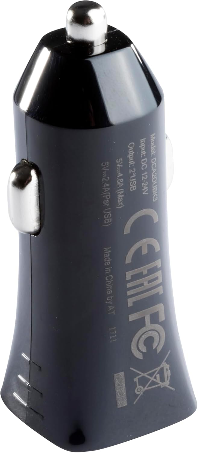 Energizer Classic 17W Dual USB Car Charger with Fast Charge 3.4A D17 Black