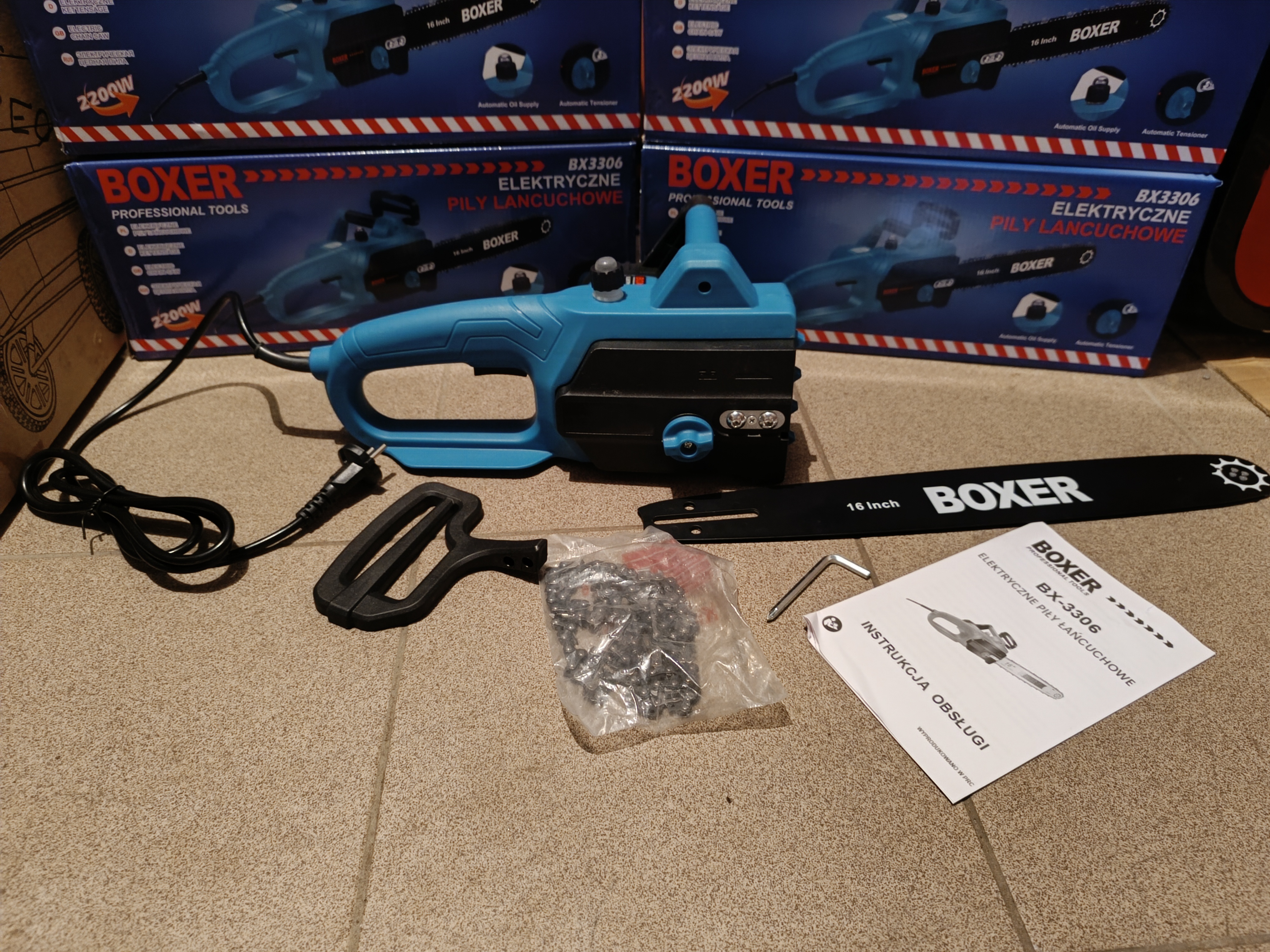 Elektrinis grandininis pjūklas Boxer BX-3306