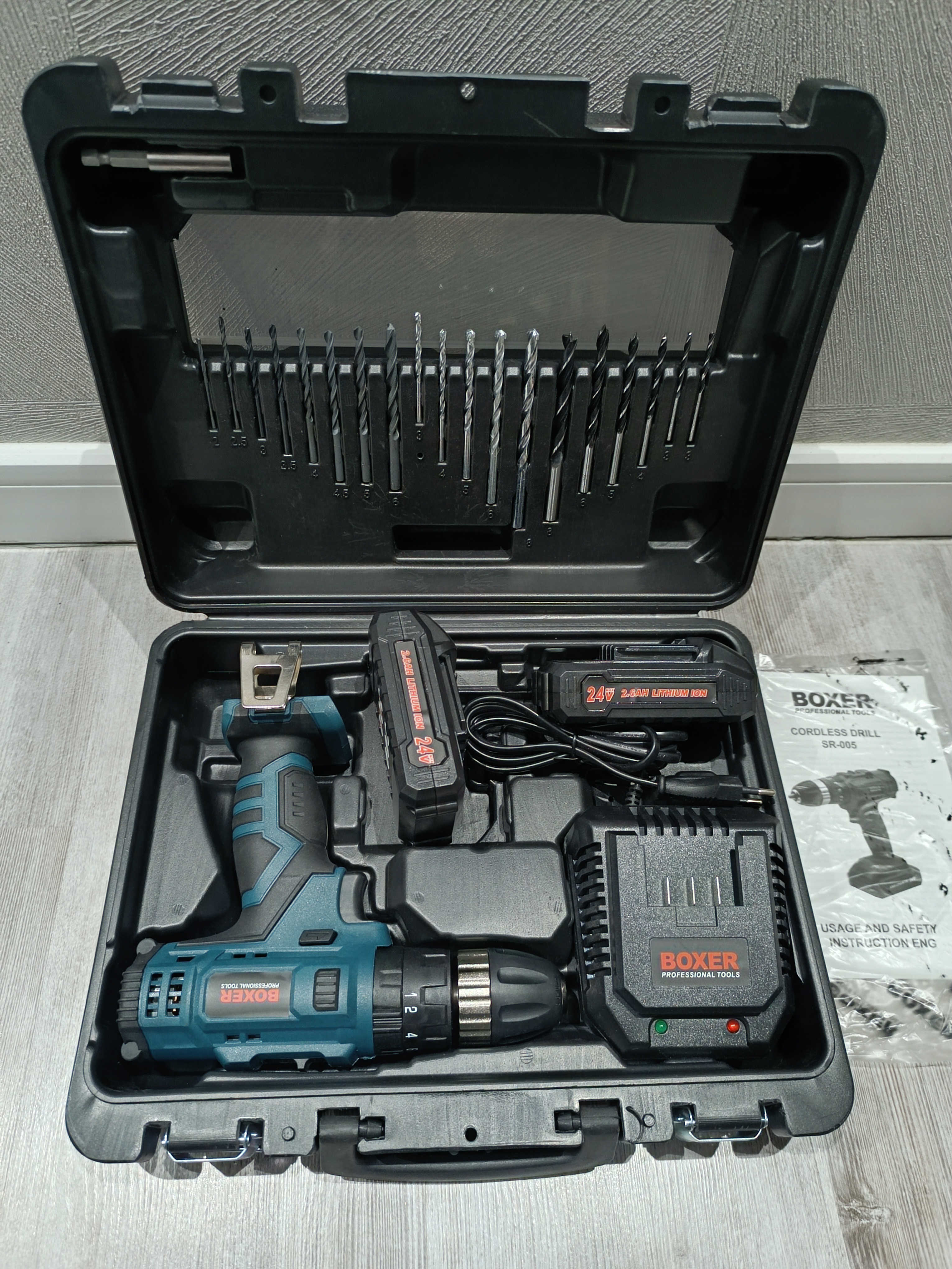Akumuliatorinis suktuvas-gręžtuvas Boxer SR-005
