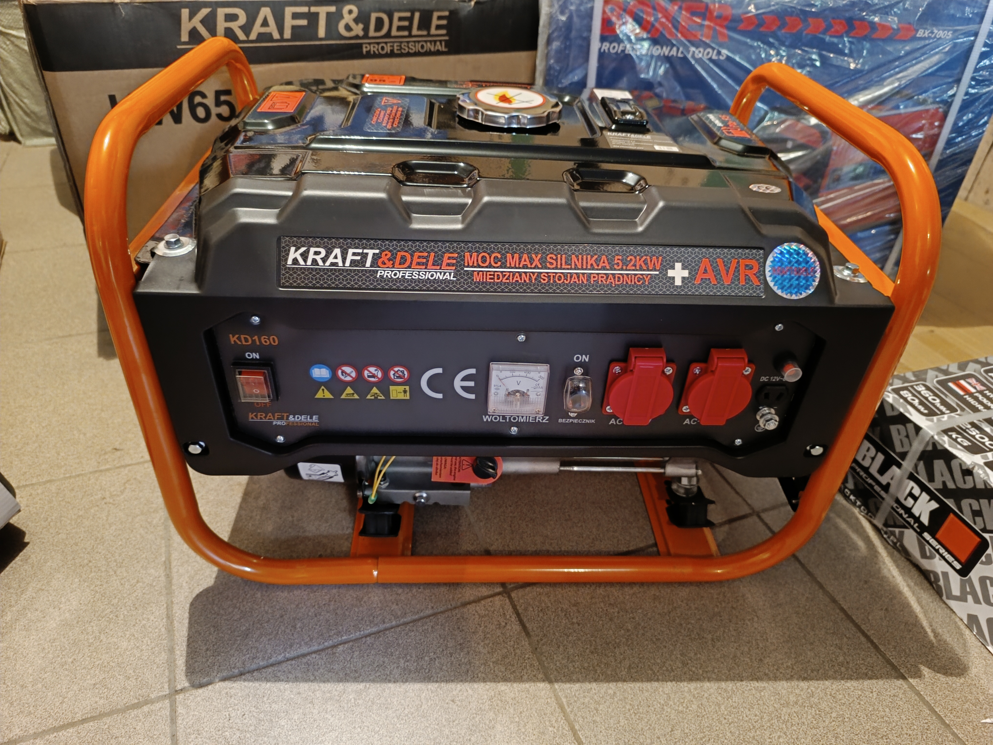 Benzininis elektros generatorius KRAFT&DELE KD160