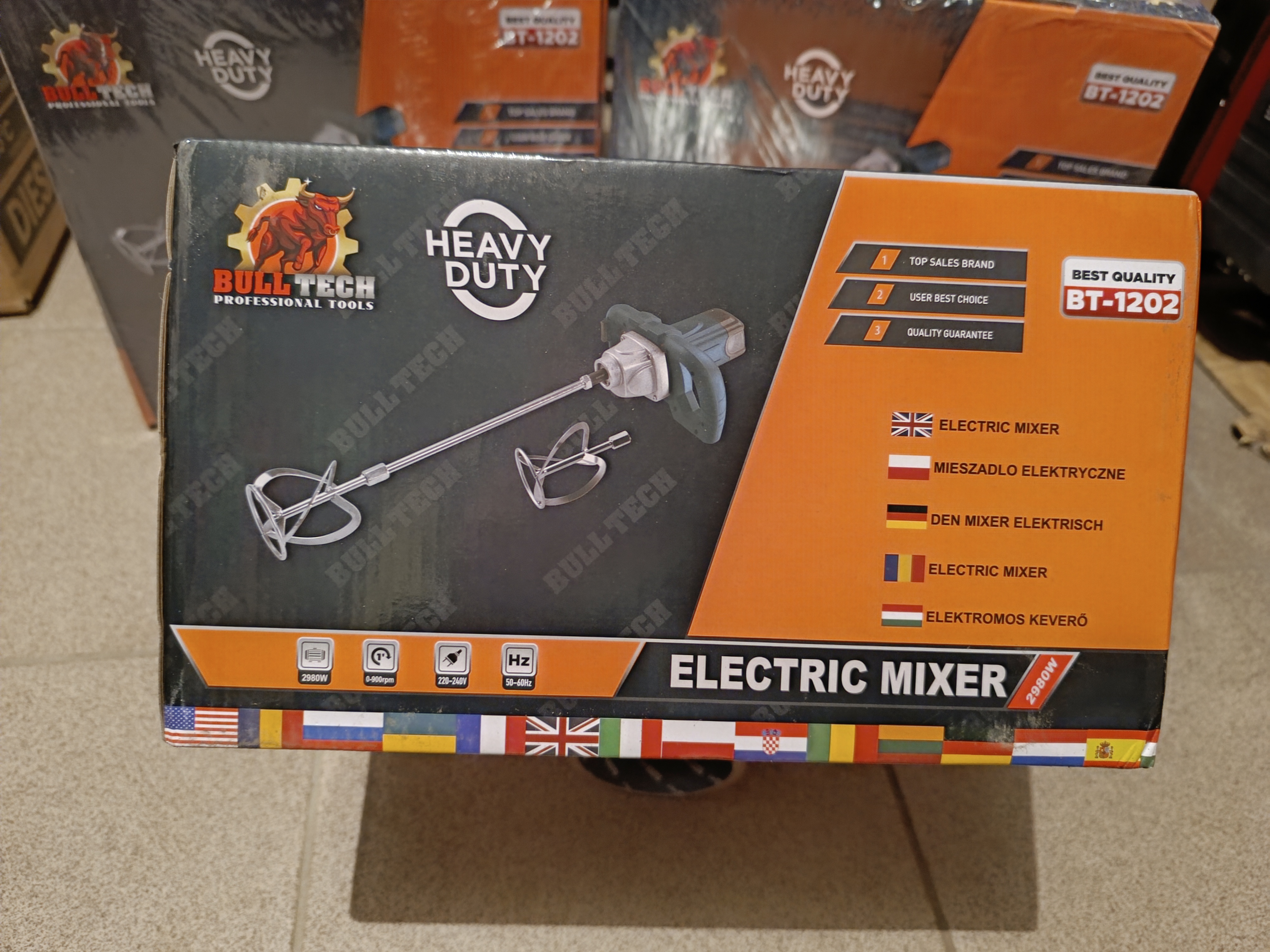 Statybinis mikseris 2980W BULL TECH BT-1202