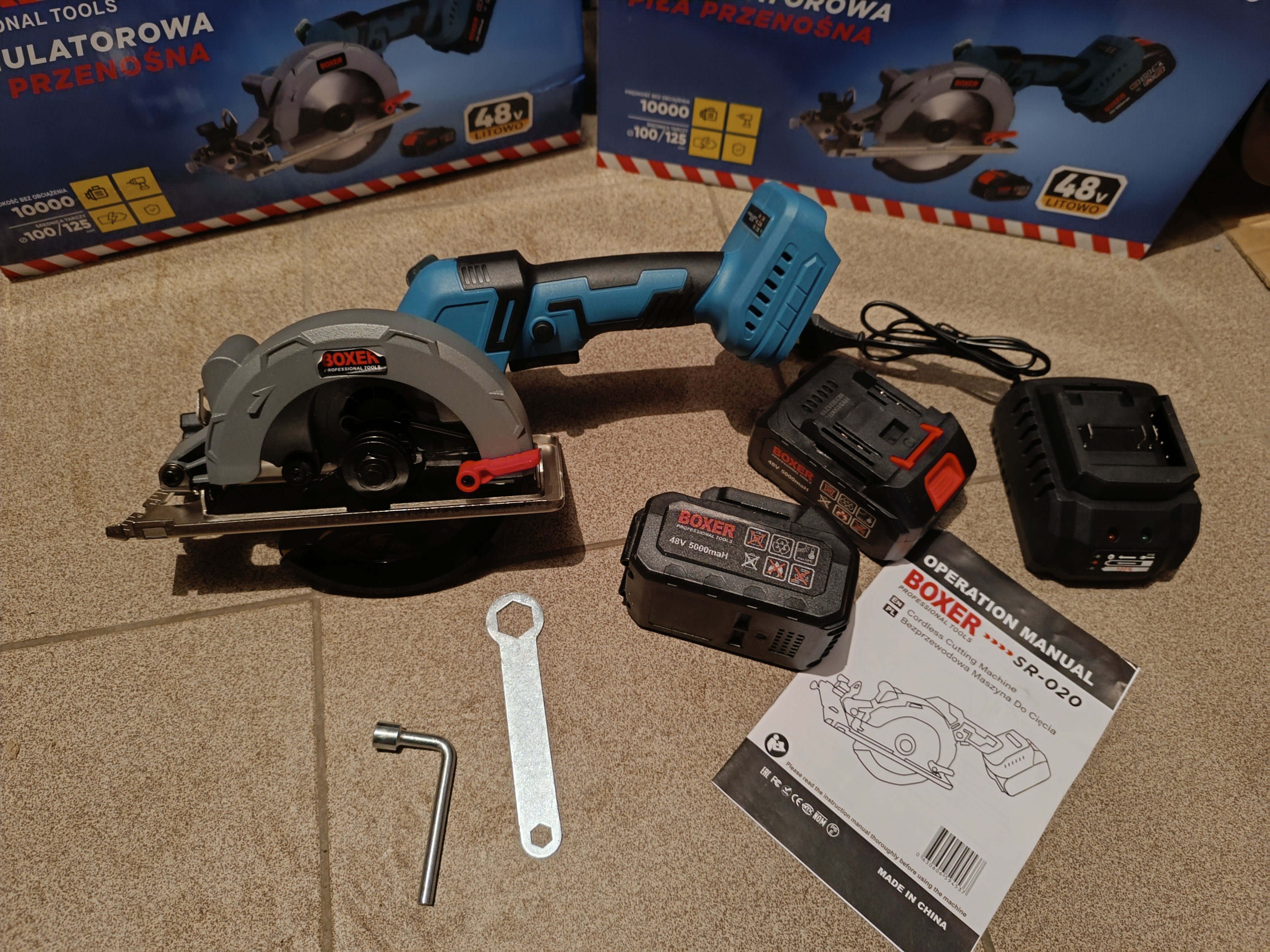 Akumuliatorinis diskinis pjūklas 48V 5.0Ah  Boxer SR-020 