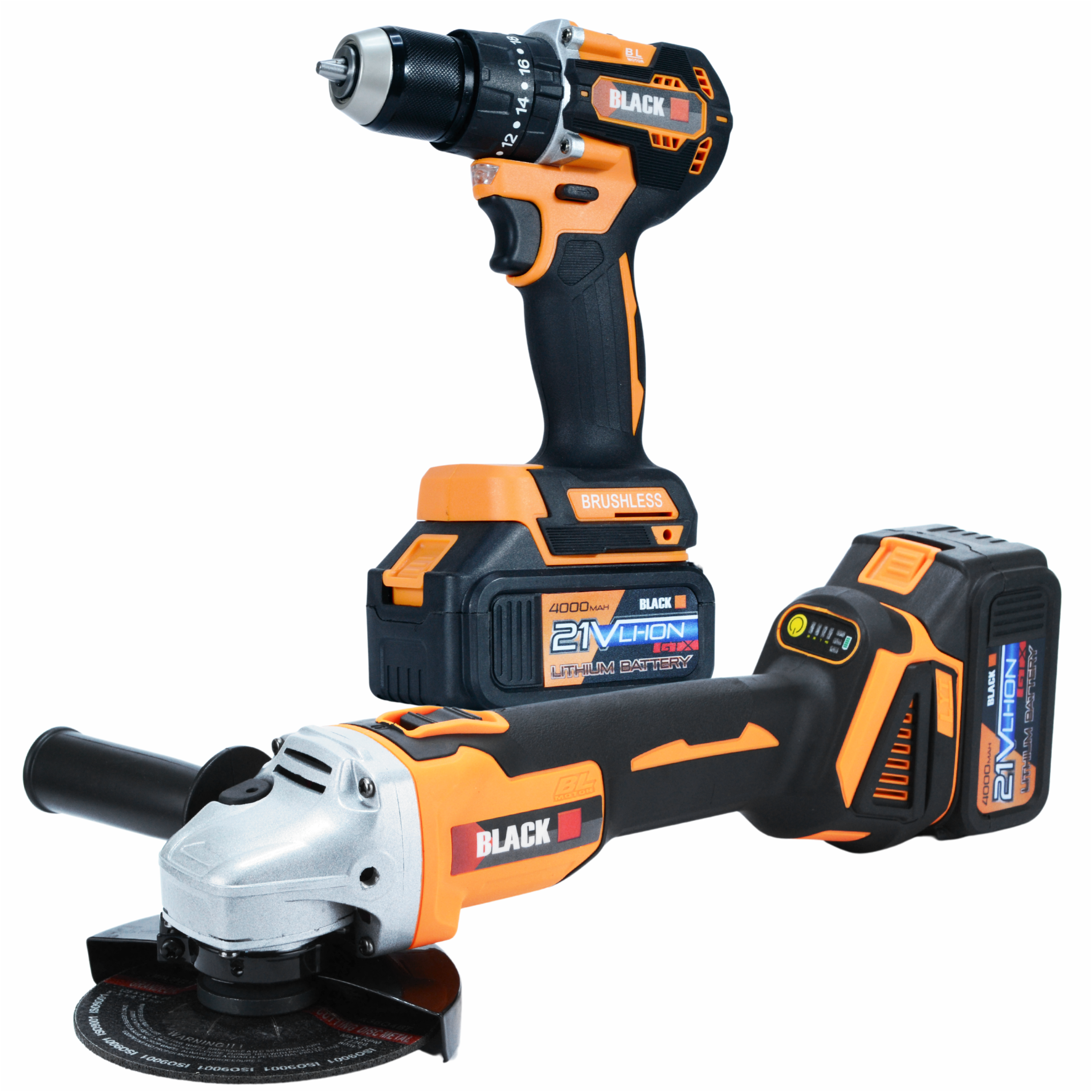 AKUMULIATORINIŲ IRANKIŲ KOMPLEKTAS 2in1 BLACK