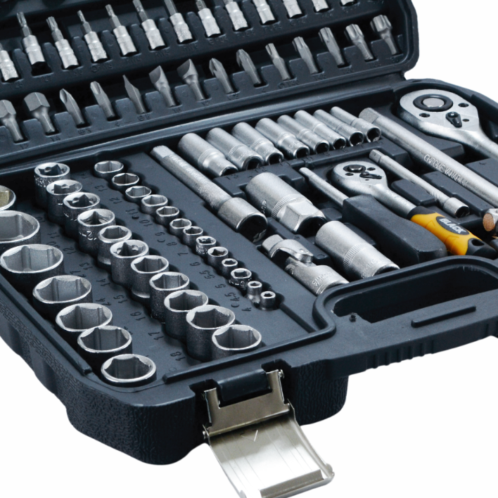 Galvučių ir įrankių rinkinys 108vnt. BLACK