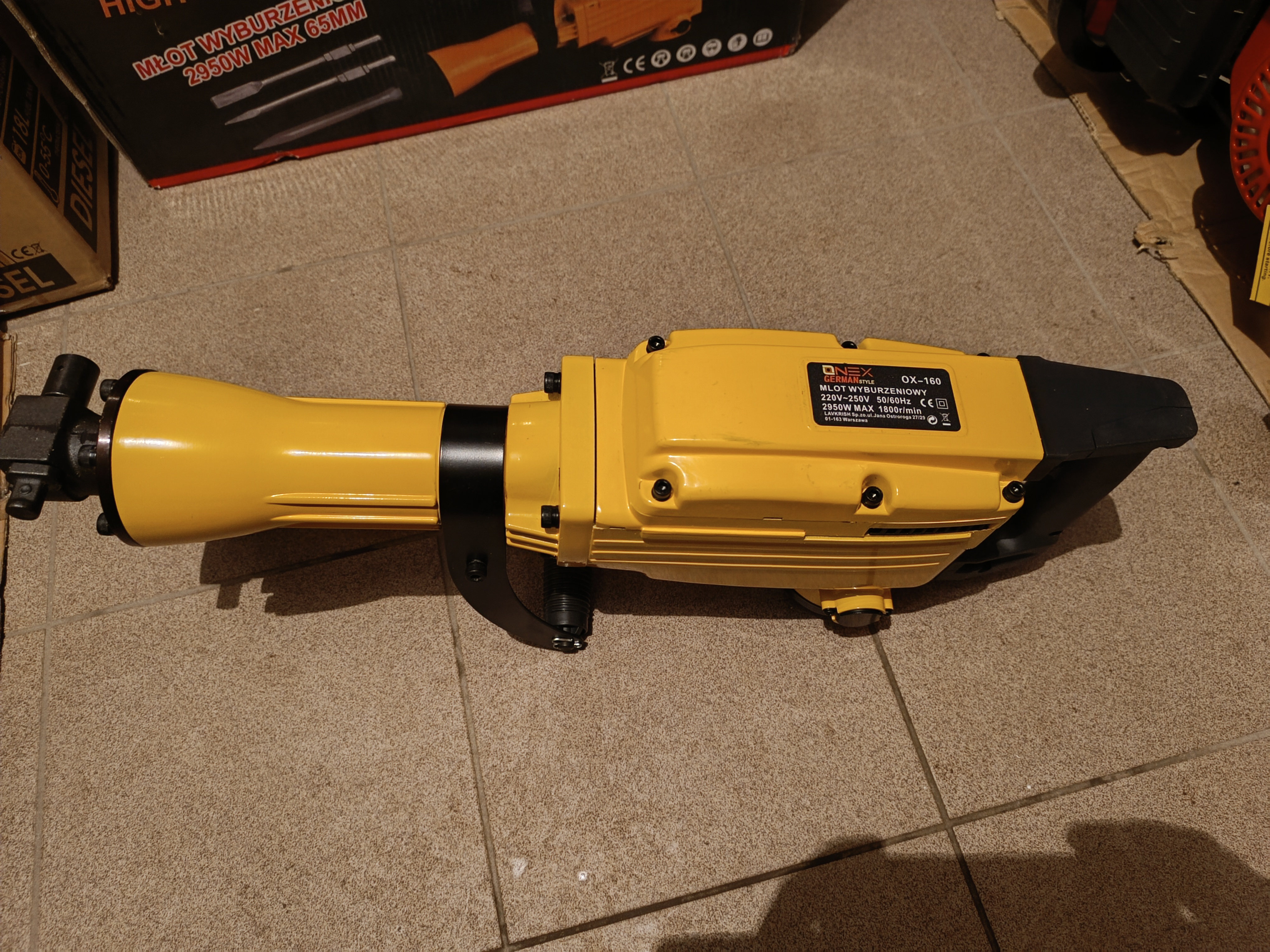 Perforatorius-Atskėlimo plaktukas 2950W ONEX OX-160