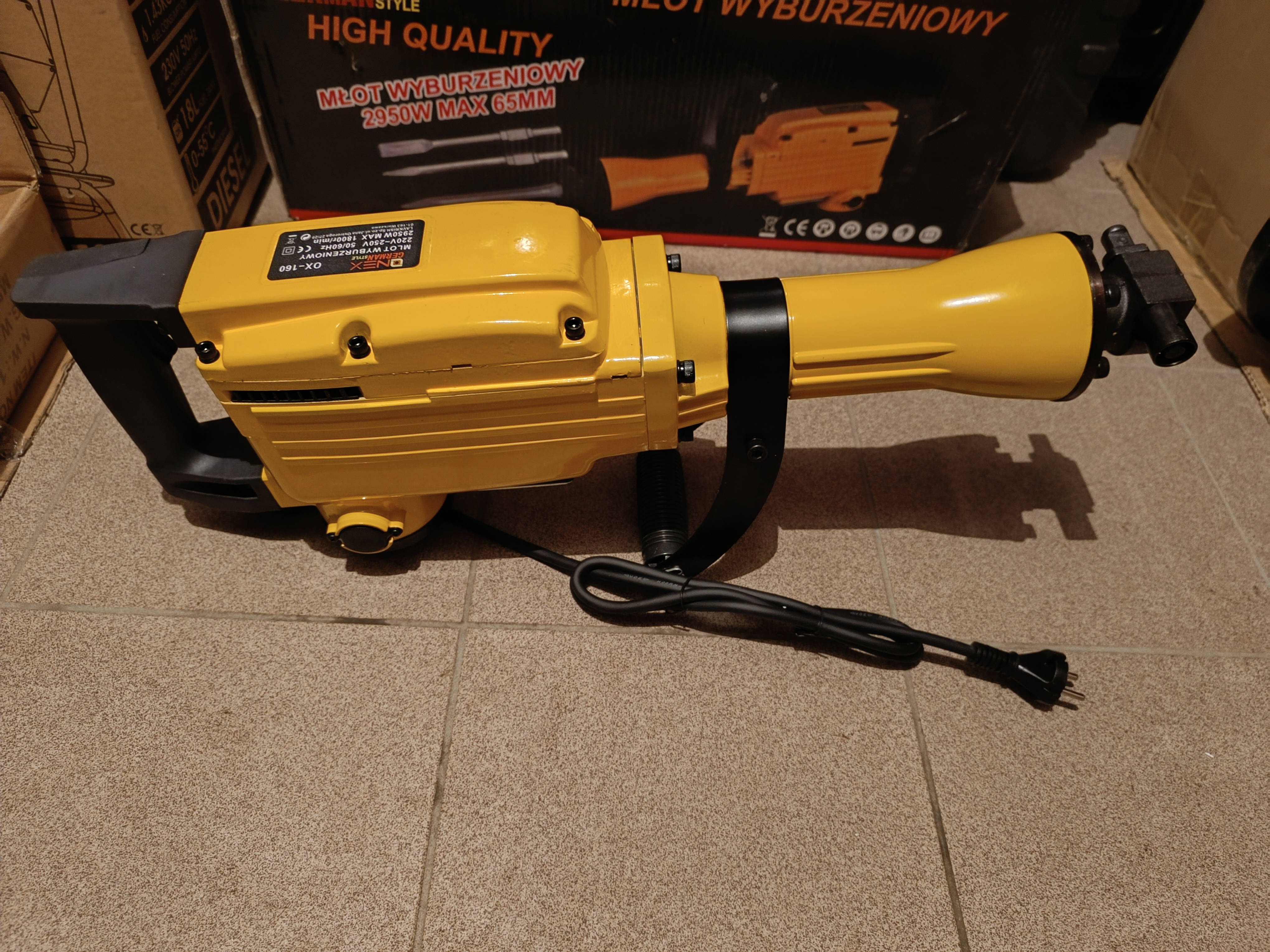 Perforatorius-Atskėlimo plaktukas 2950W ONEX OX-160