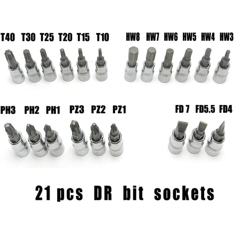 Galvučių ir įrankių rinkinys  46dalių CHAMPION CP-248