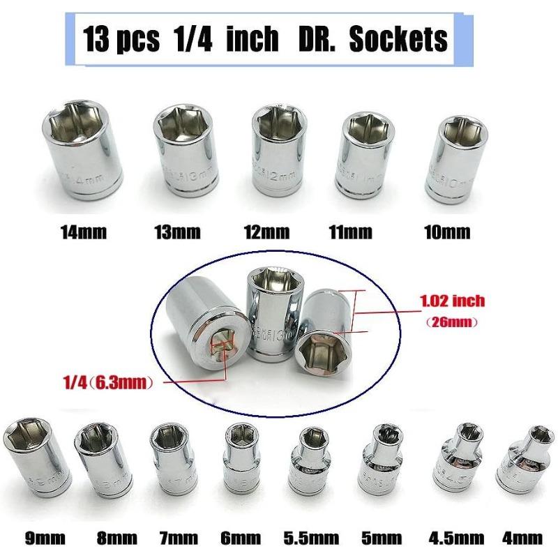 Galvučių ir įrankių rinkinys  46dalių CHAMPION CP-248