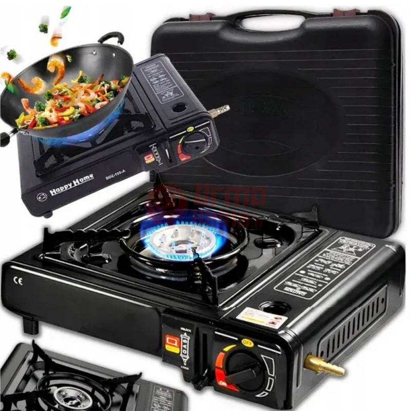 Turistinė dujinė viryklė + 4 dujų balionėliai