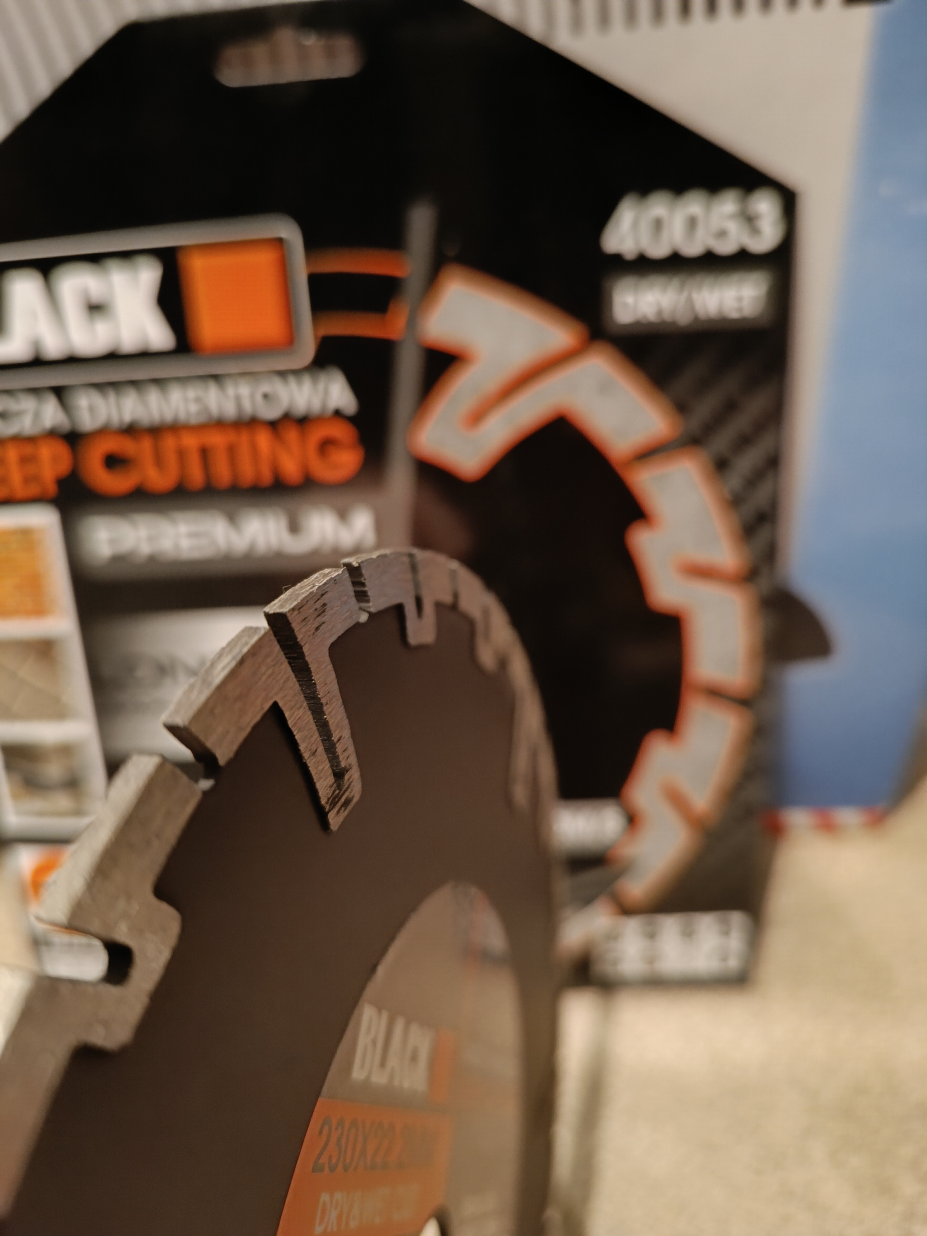 Deimantinis akmens ir betono pjovimo diskas BLACK 230mm