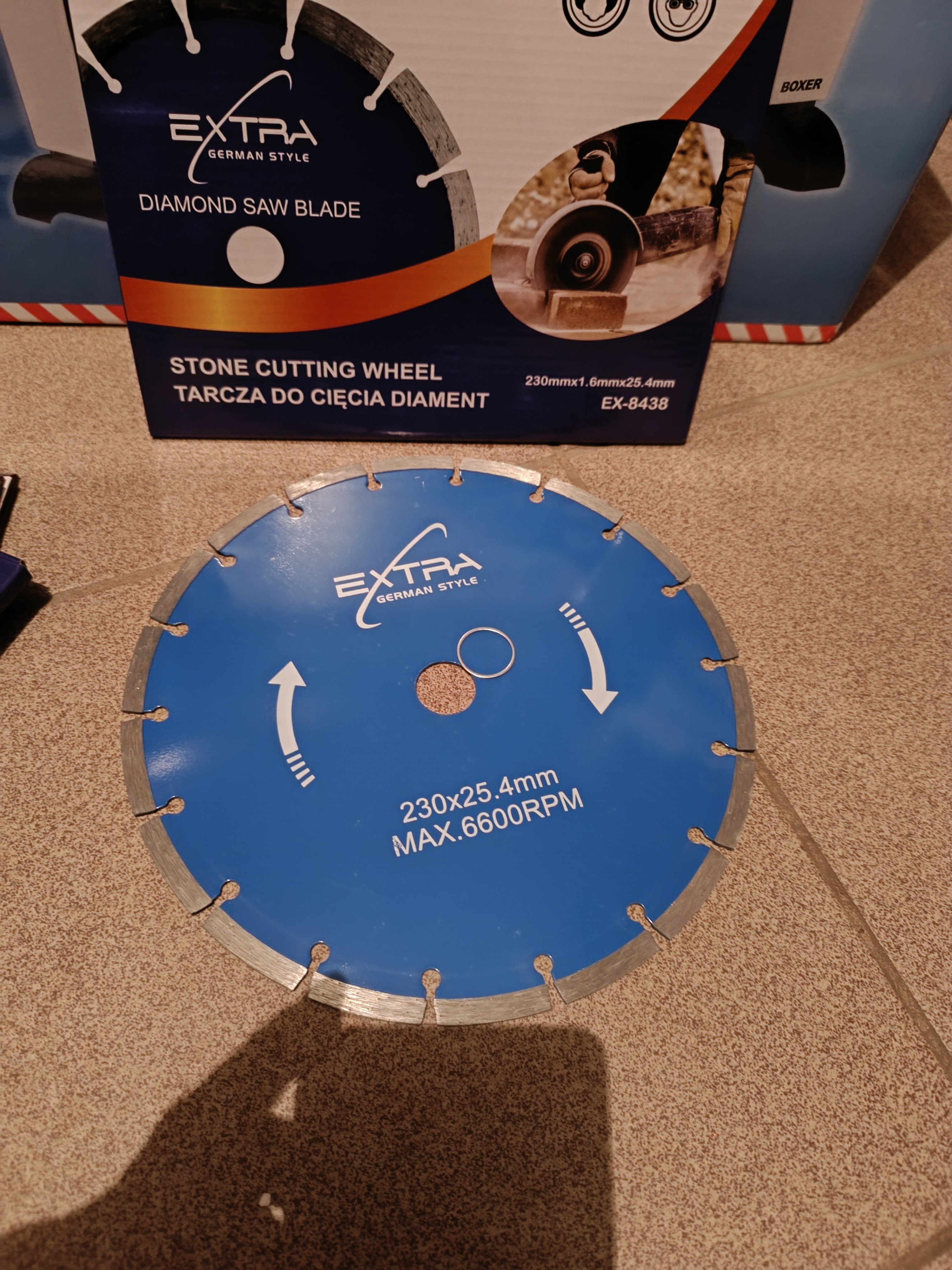 Deimantinis akmens ir betono pjovimo diskas EXTRA GERMAN STYLE 230mm