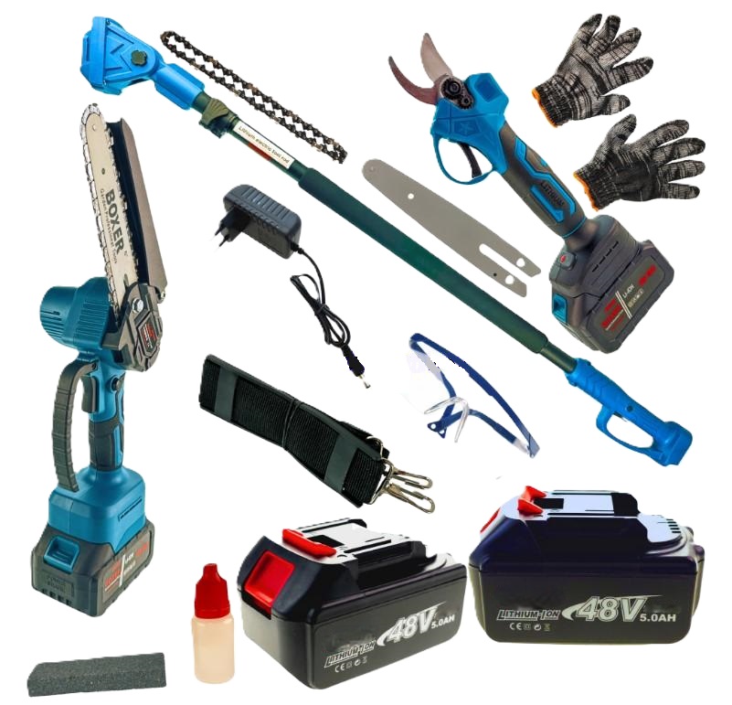 Teleskopinis Pjūklas + Sekatorius 48V 5.0Ah BOXER BX-3320