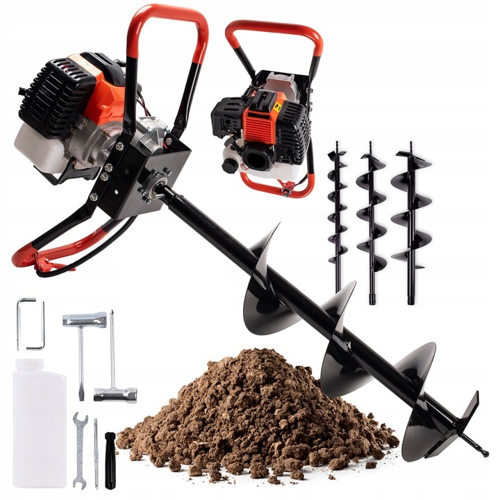 Benzininis žemės grąžtas BOXER BX-121  100/150/200