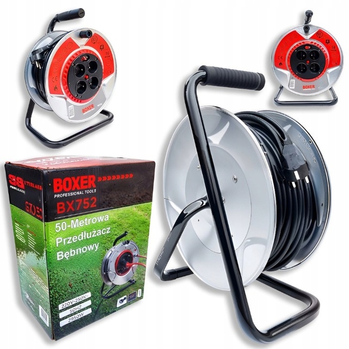 Prailgintuvas su rite 50m, 3Gx2.5mm², 2950w BOXER BX-752