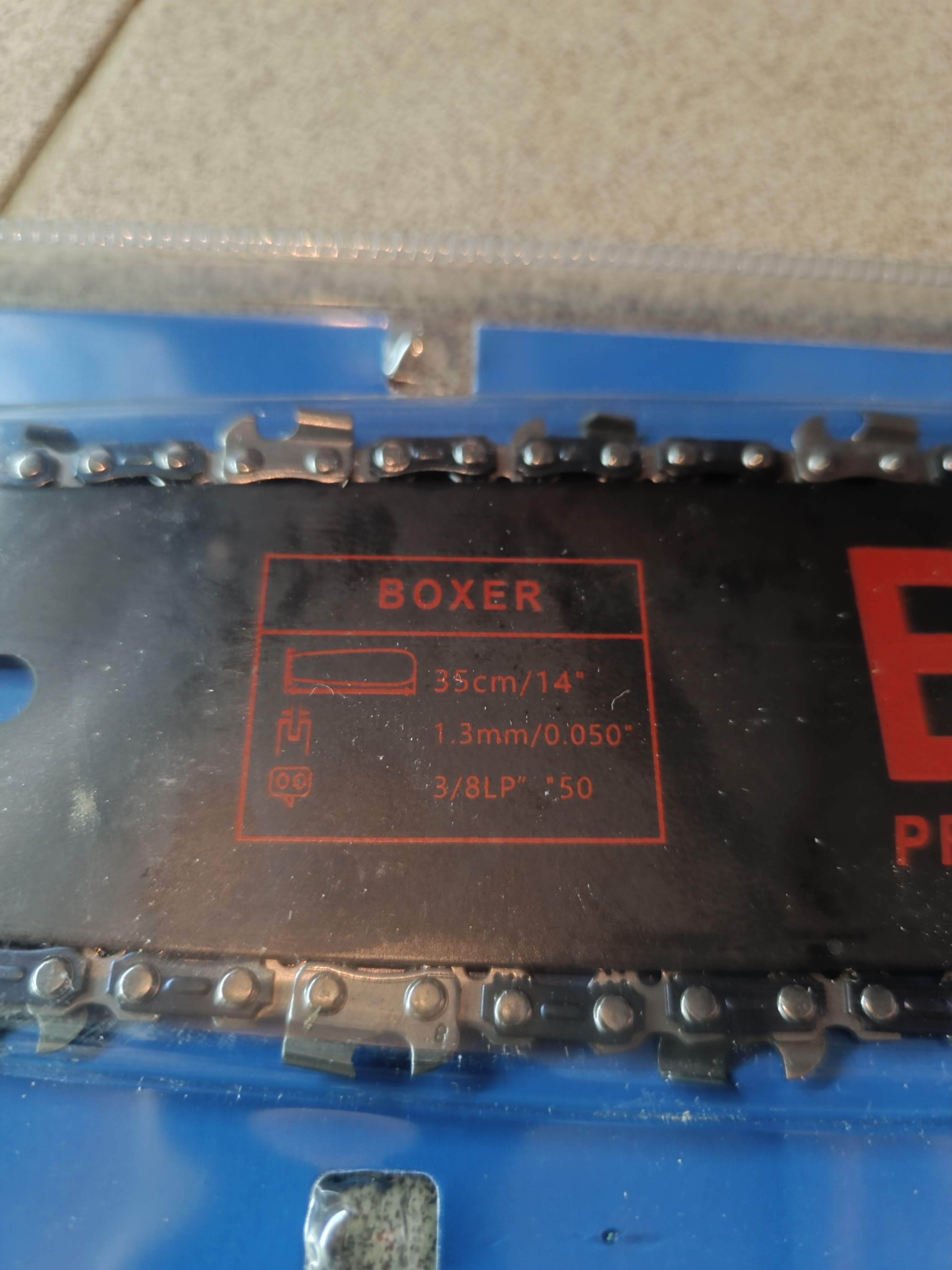 Šina + 2 grandinės 14'' 35cm BOXER BX-3304