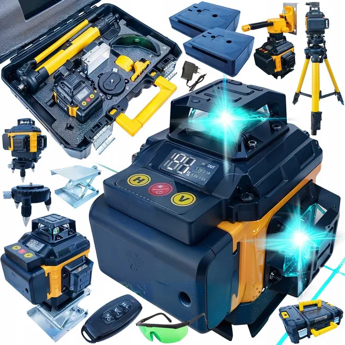 Lazerinis nivelyras 4D 16 linijų su trikoju ZINCLINE