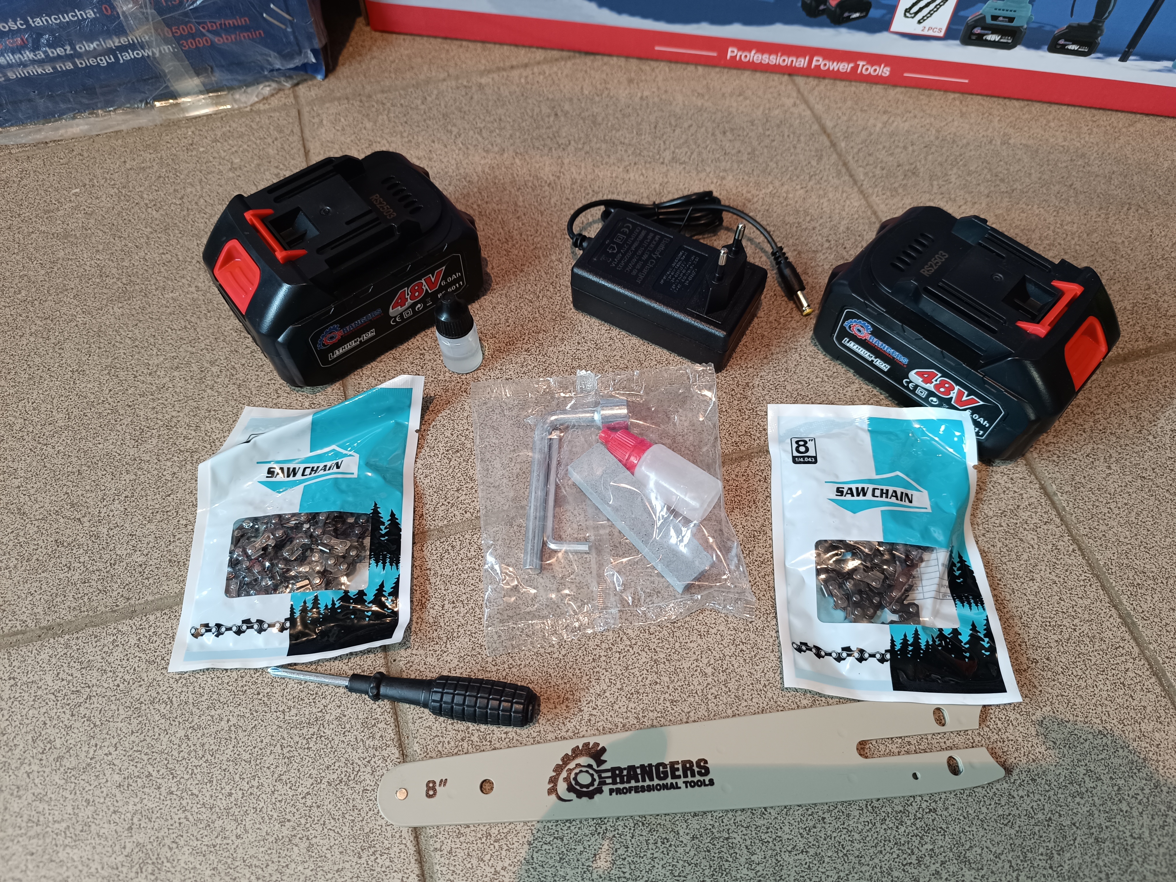 Teleskopinis Pjūklas + Sekatorius 48V 6.0Ah RANGERS RS-6011