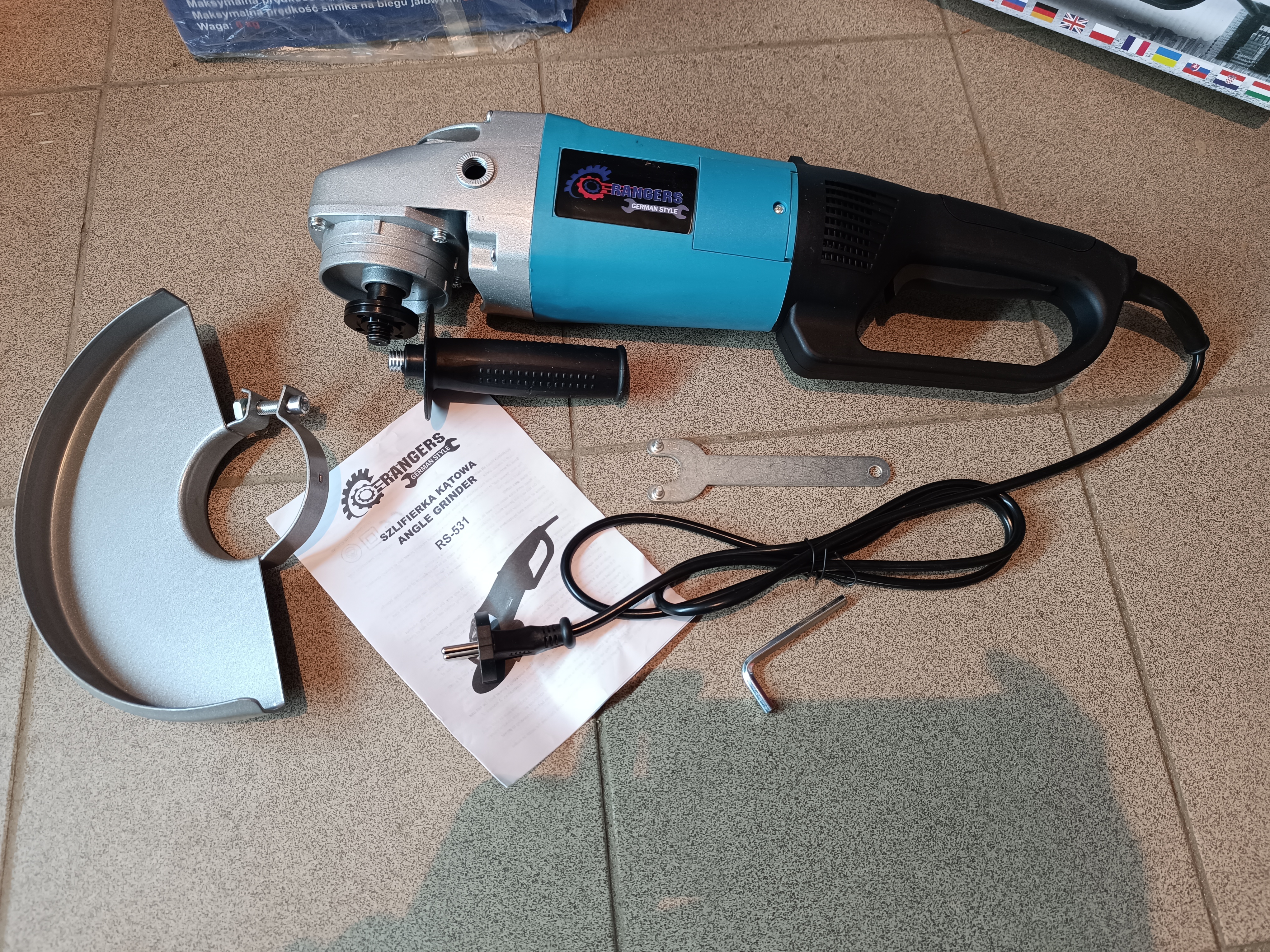 Elektrinis kampinis šlifuoklis 230mm 2650W RS-531