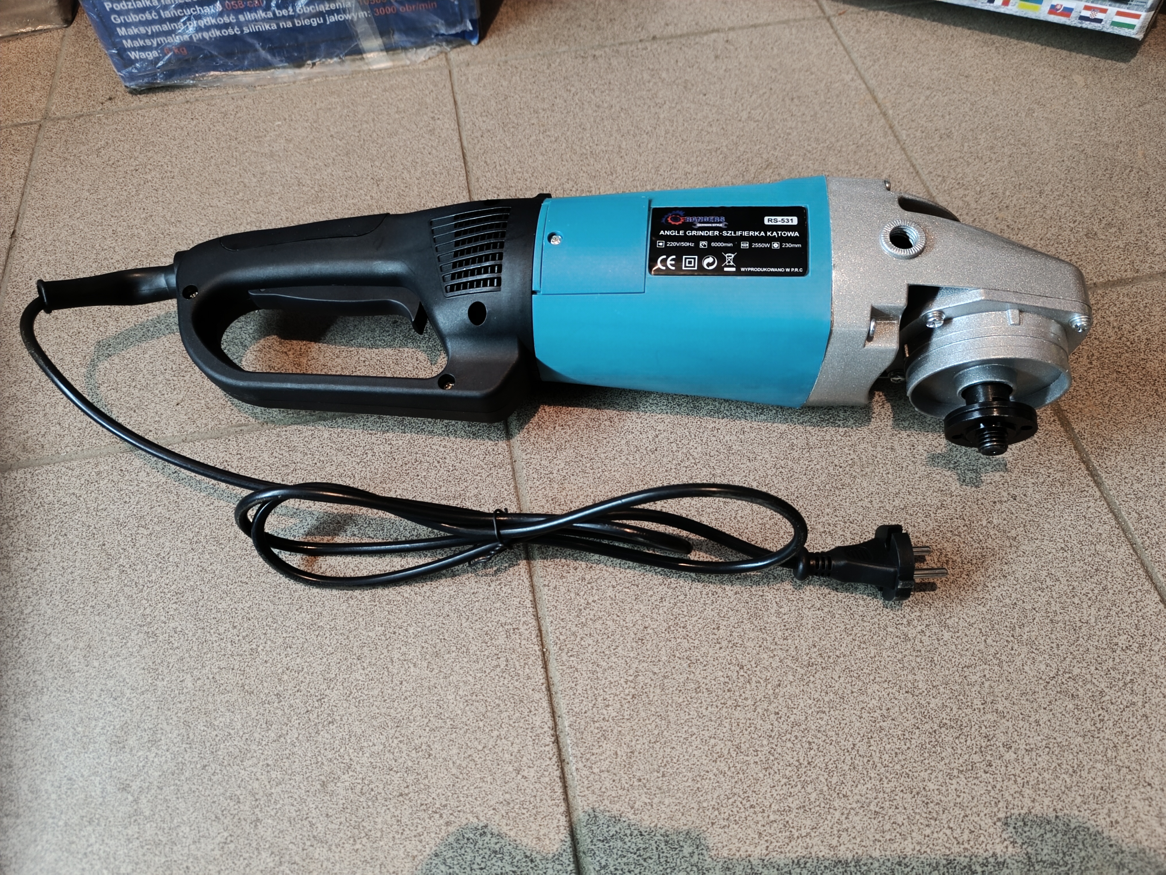 Elektrinis kampinis šlifuoklis 230mm 2650W RS-531