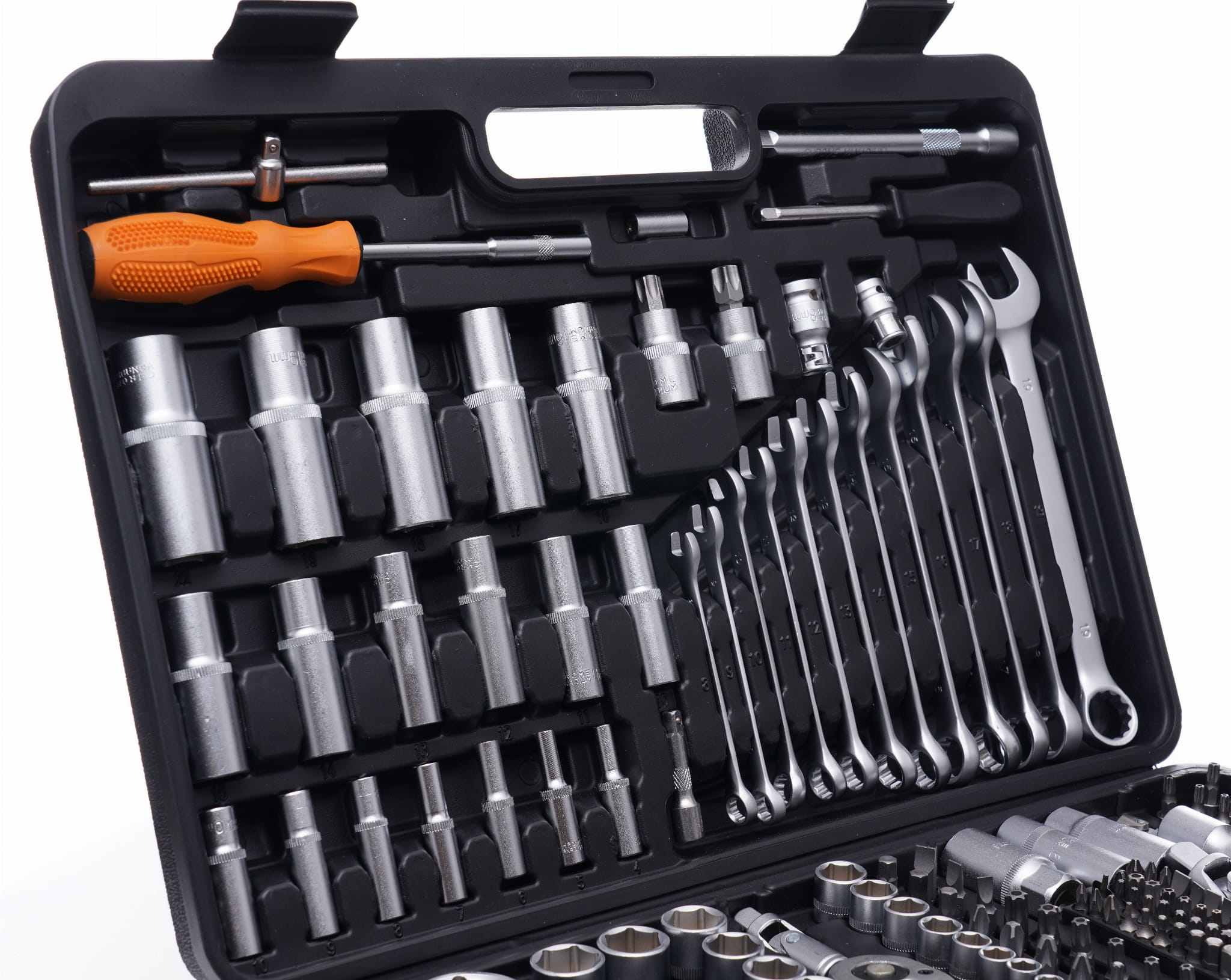 Galvučių ir įrankių rinkinys Kraft dele 219 dalių KD10470