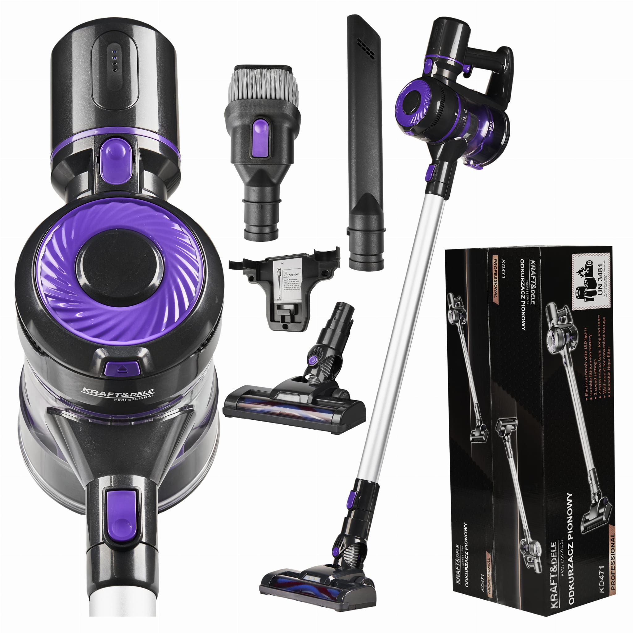 BELAIDIS VERTIKALUS DULKIŲ SIURBLYS 0,8 L KD471