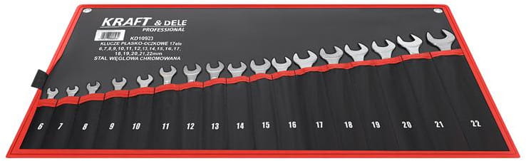 Kombinuotų raktų komplektas Kraft Dele 6-22mm 17vnt.