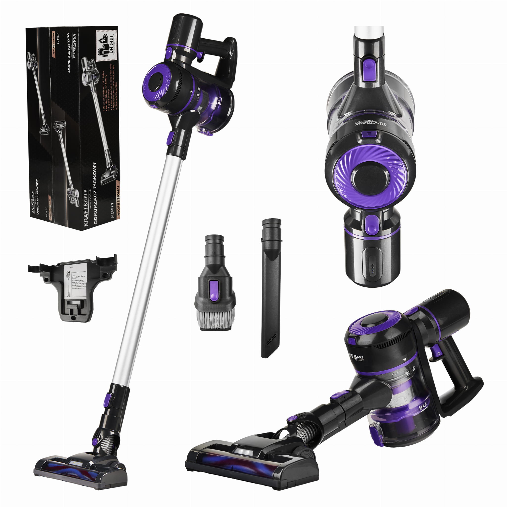 BELAIDIS VERTIKALUS DULKIŲ SIURBLYS 0,8 L KD471