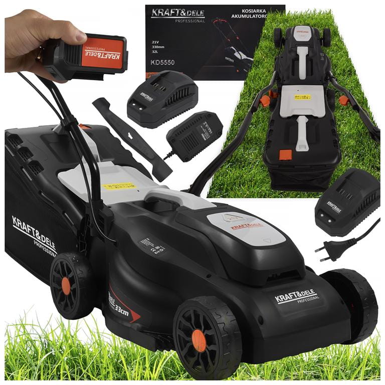 Akumuliatorinė vejapjovė 21V 4Ah 32L KD5550