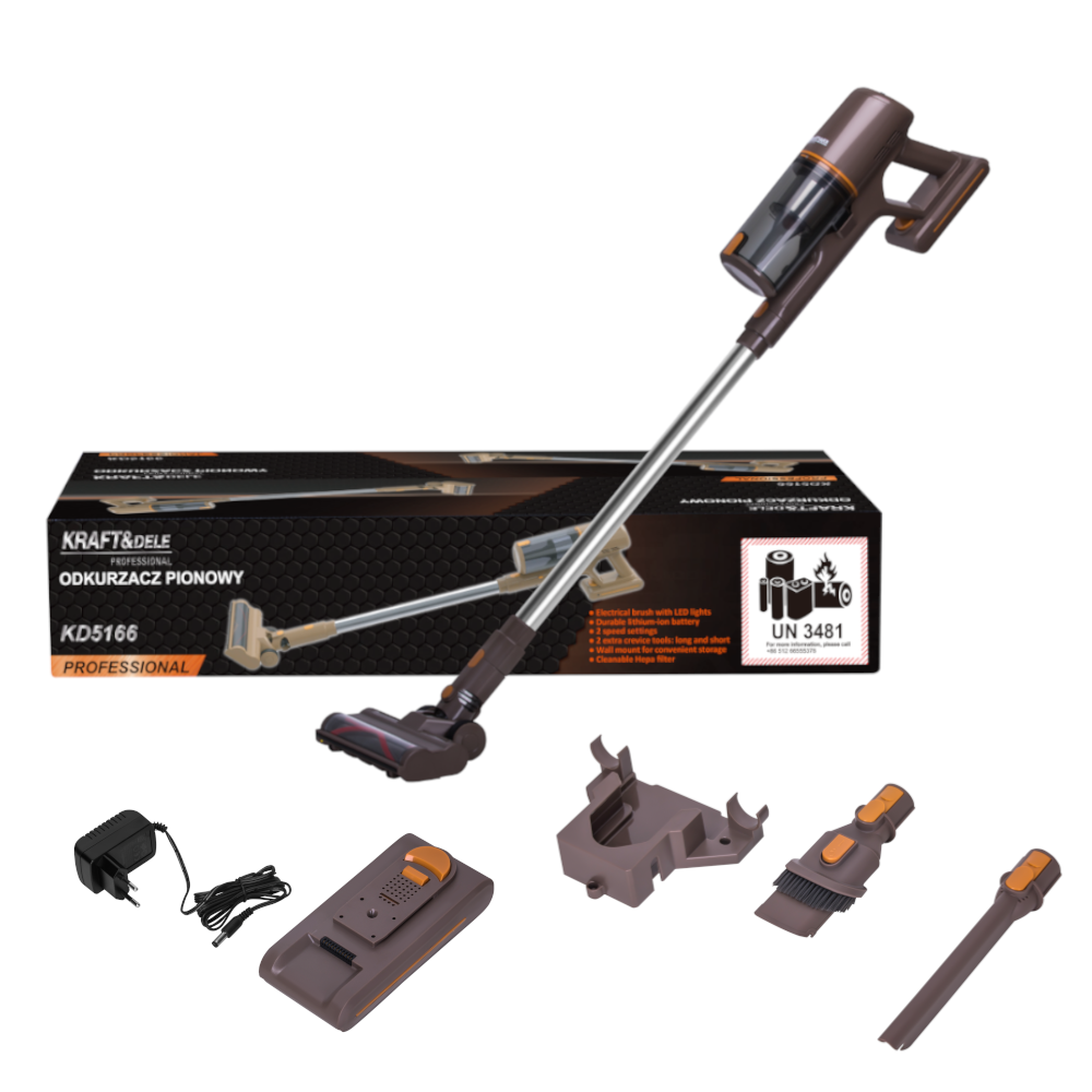 BELAIDIS VERTIKALUS DULKIŲ SIURBLYS 25.2V 2500mAh KD5166