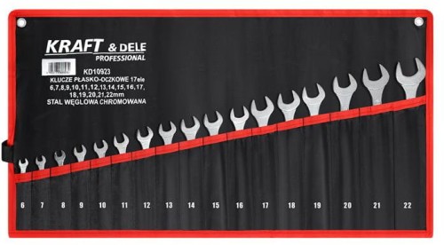 Kombinuotų raktų komplektas Kraft Dele 6-22mm 17vnt.