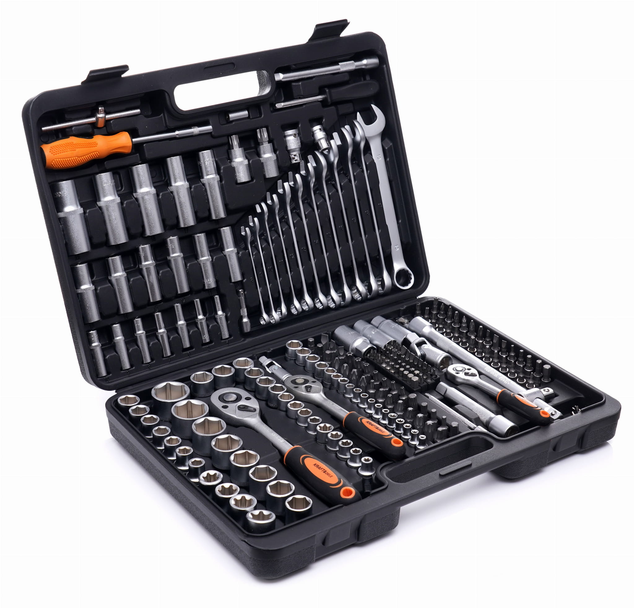 Galvučių ir įrankių rinkinys Kraft dele 219 dalių KD10470