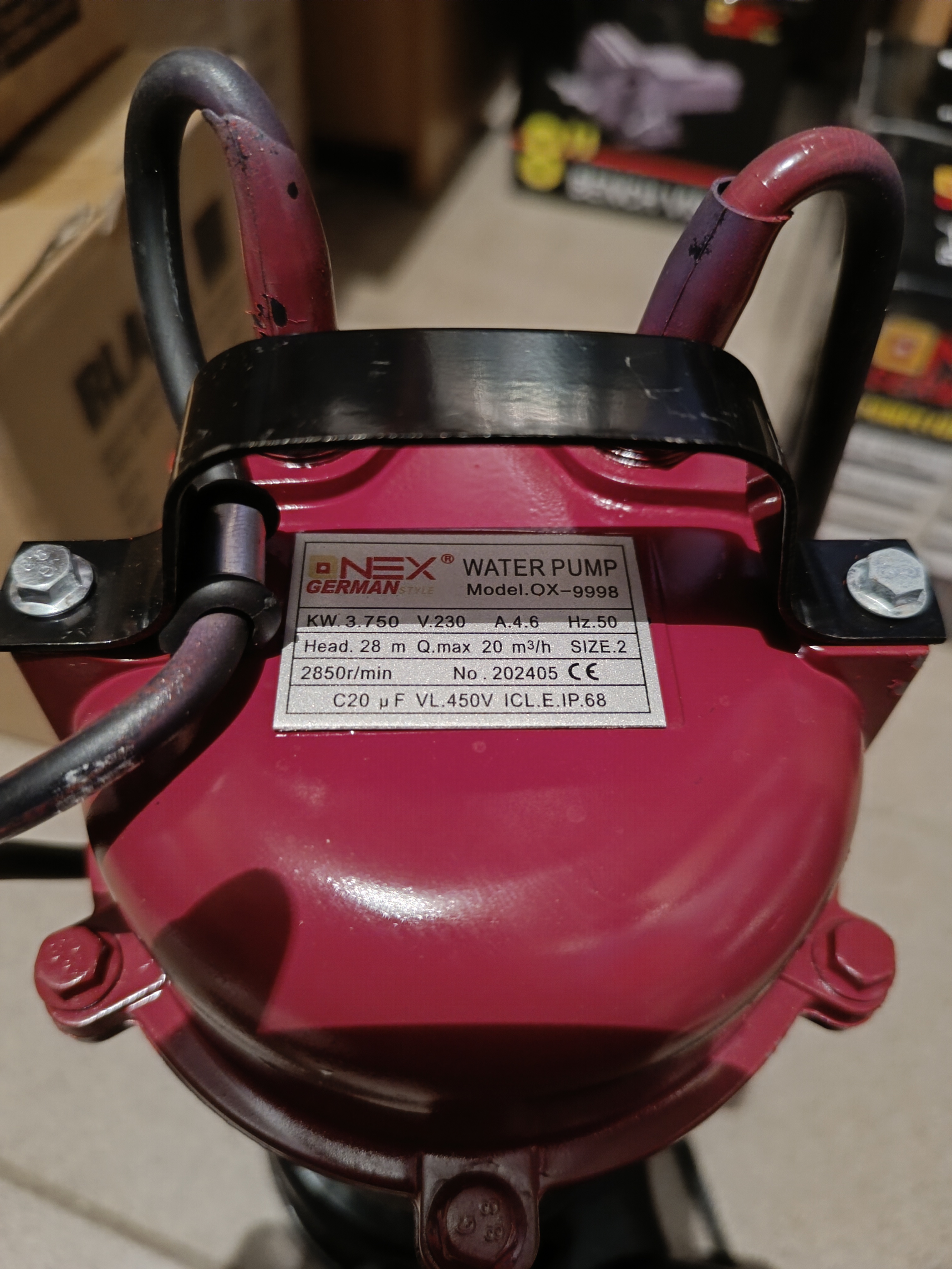 Panardinamas nuotekų siurblys 3750W ONEX OX-9998