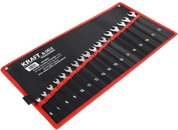 Kombinuotų raktų komplektas Kraft Dele 6-22mm 17vnt.