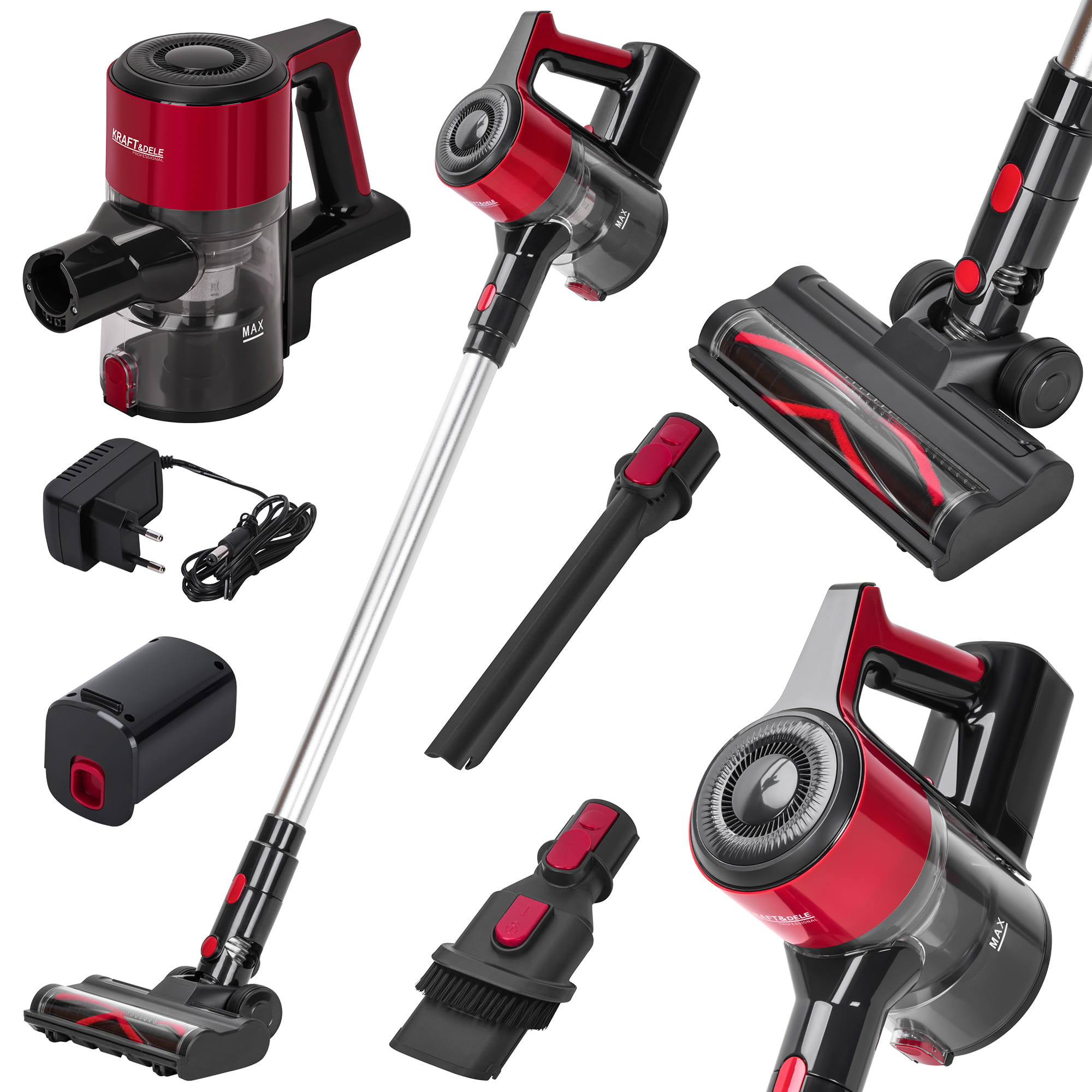 BELAIDIS VERTIKALUS DULKIŲ SIURBLYS 25.2V 2500mAh KD5167