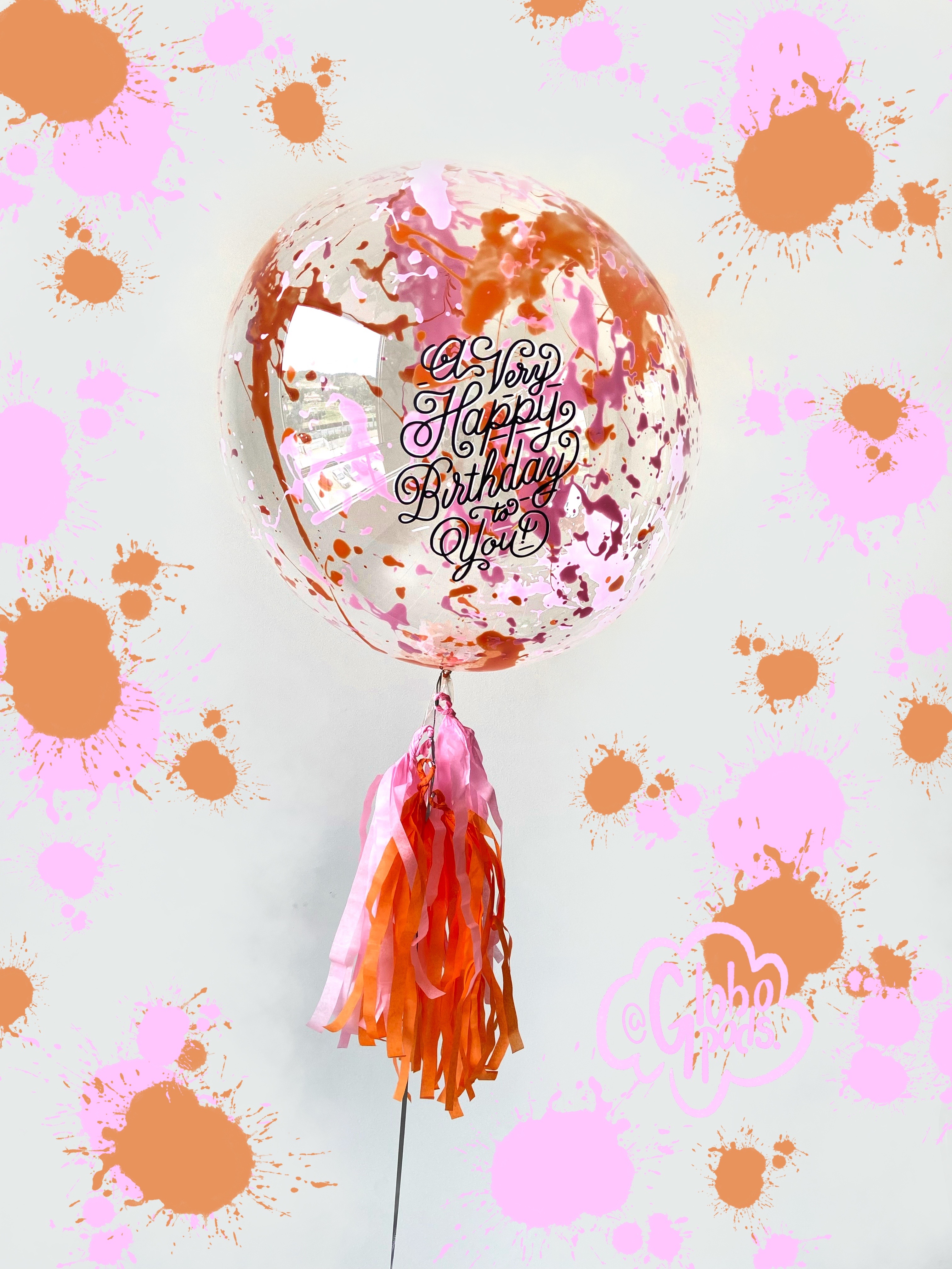 Globo burbuja helio happy birthday 