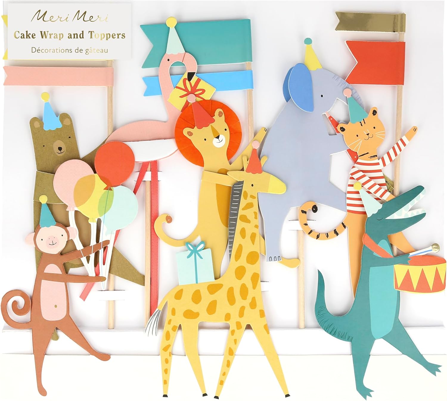 Topper y cubretortas desfile de animales