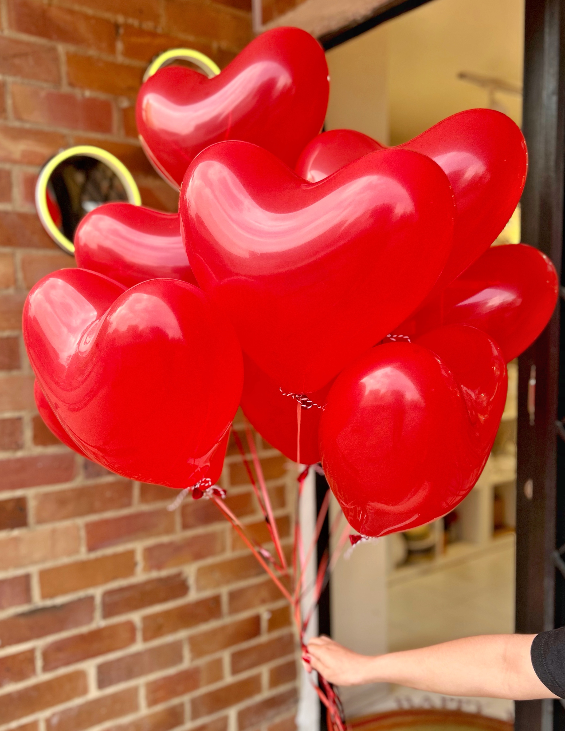 Bouquet Globos Corazones en Helio